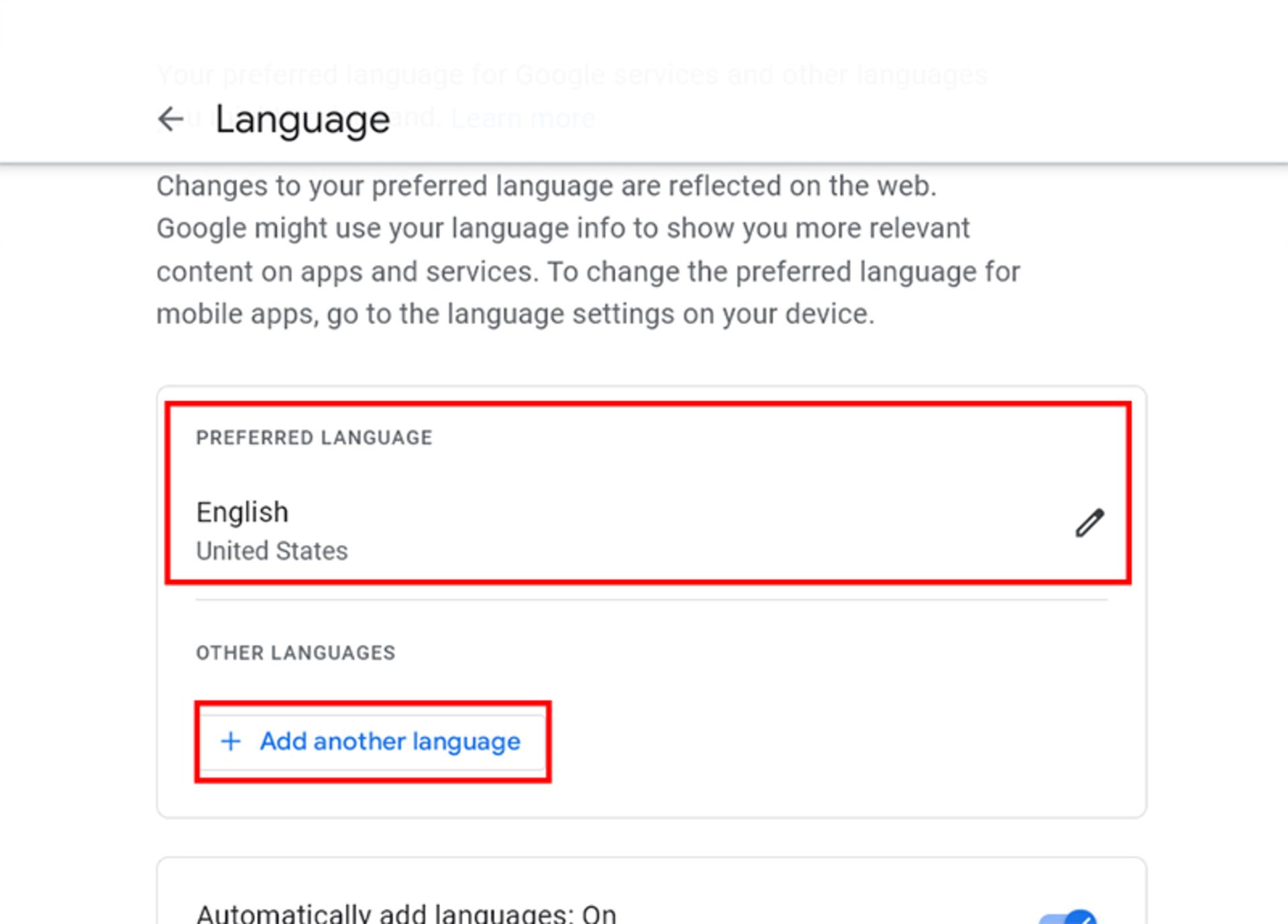 تغییر زبان اکانت گوگل (سرویس های گوگل)
