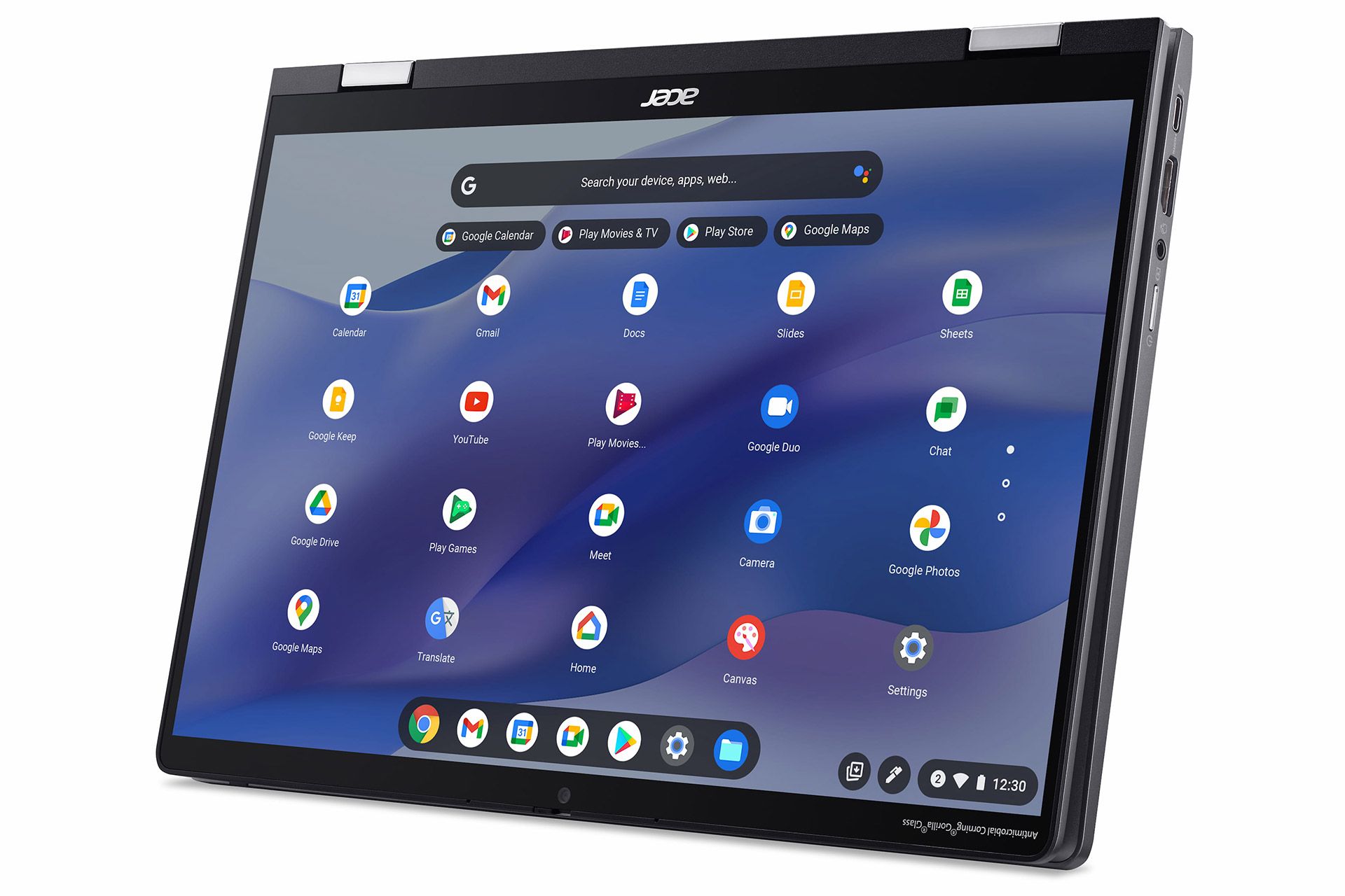Chromebook Spin 714 با کیبورد جمع شده