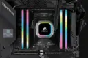 رم کورسیر VENGEANCE RGB PRO SL ظرفیت 128 گیگابایت (4x32) از نوع DDR4-3200 روی مادربرد