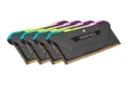 نمای کناری رم کورسیر VENGEANCE RGB PRO SL ظرفیت 128 گیگابایت (4x32) از نوع DDR4-3200