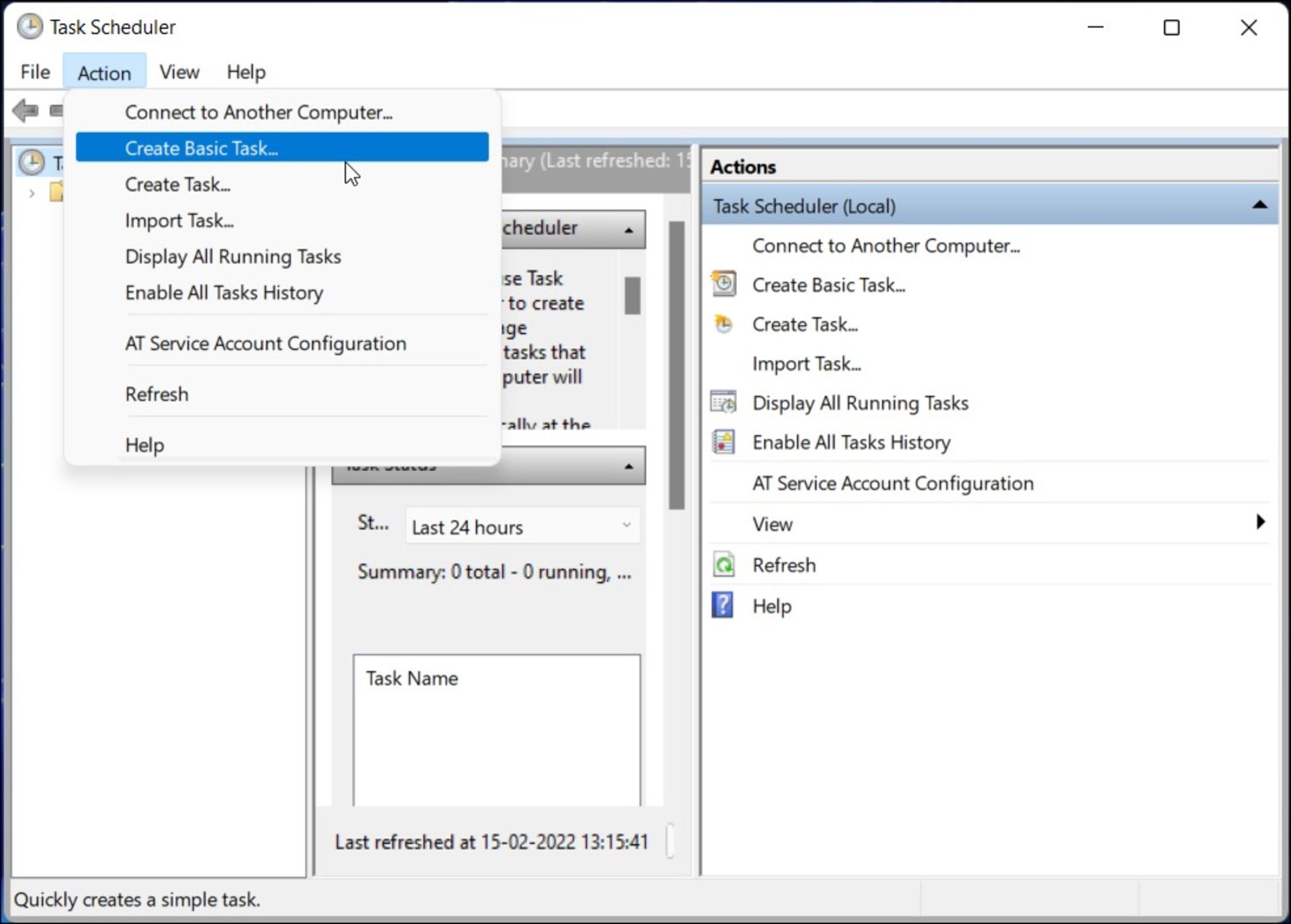 برنامه‌ریزی خاموش شدن خودکار ویندوز با Task Scheduler