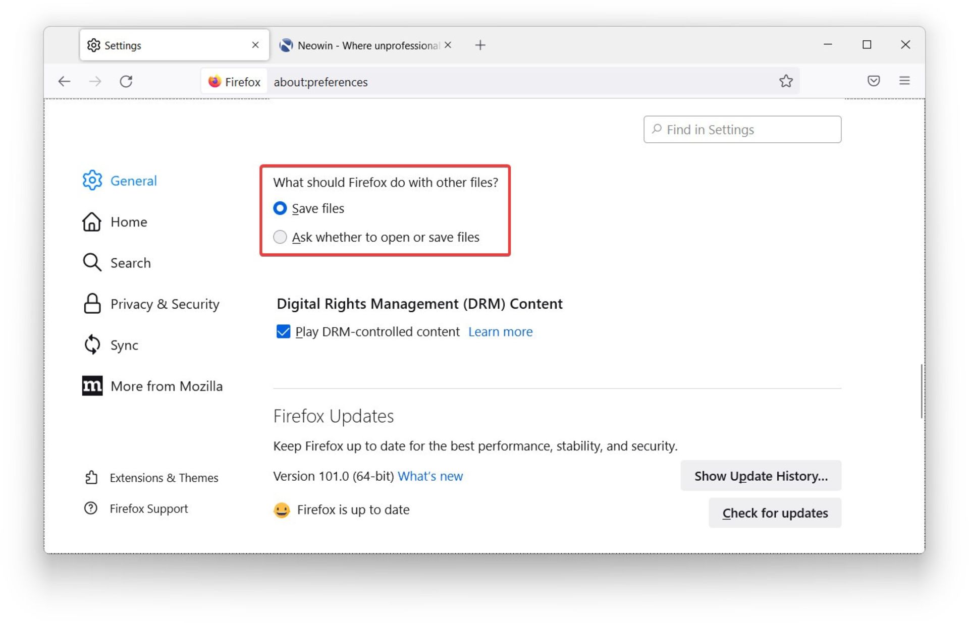 دانلود منیجر قدیمی فایرفاکس به نسخه ۱۰۱ اضافه شد