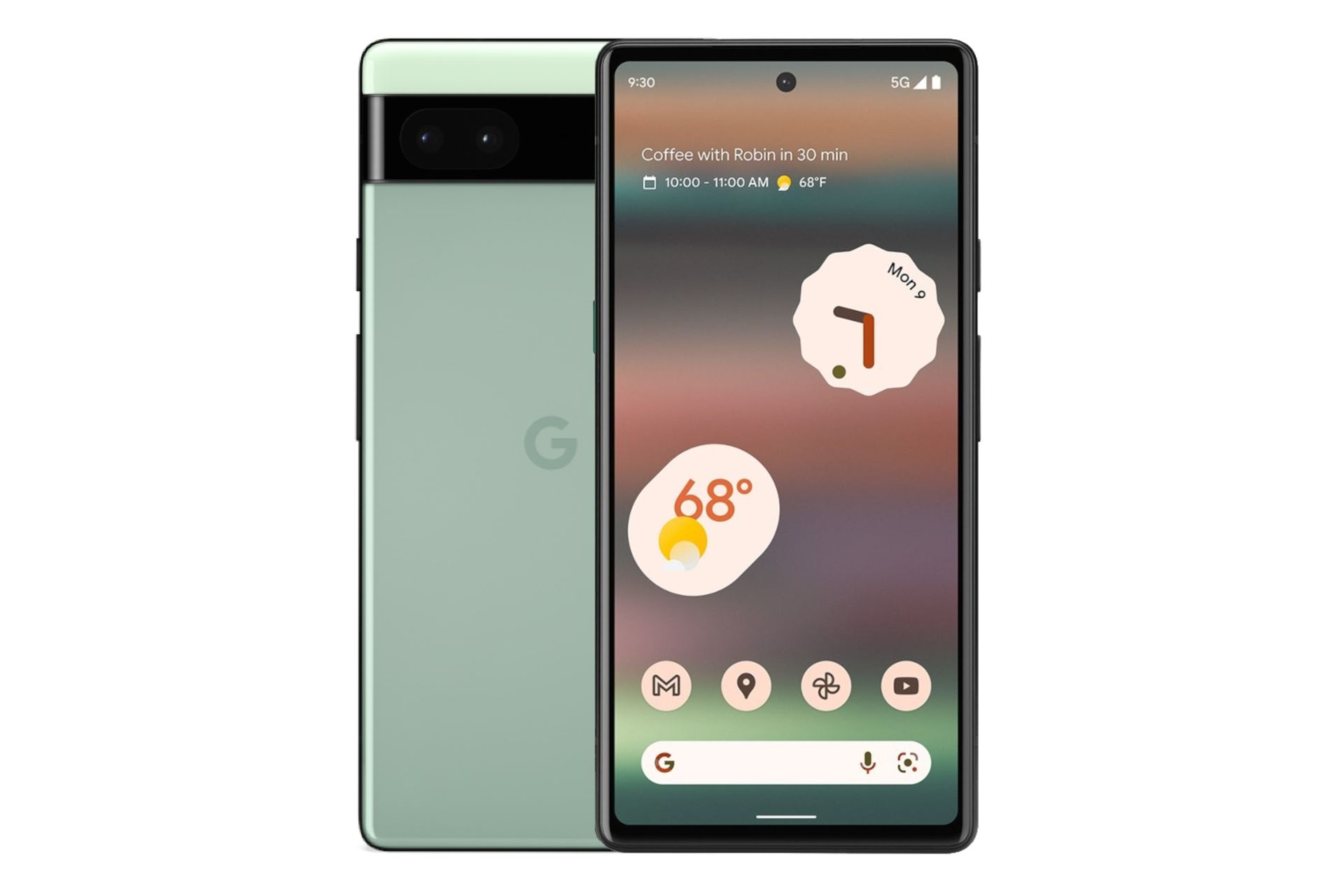 پنل جلو و پشت گوشی موبایل پیکسل 6a گوگل / Google Pixel 6a سبز