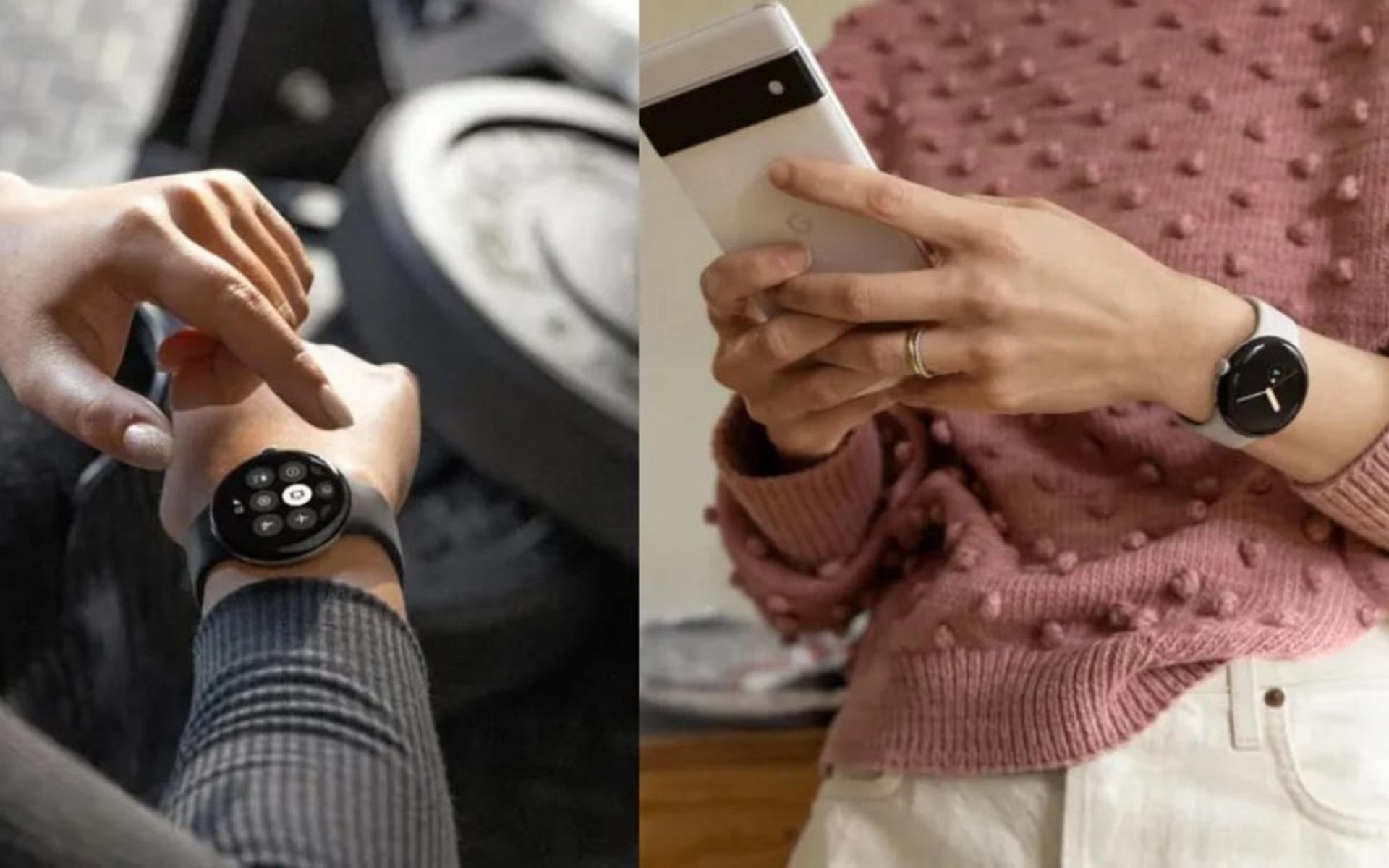 پیکسل واچ گوگل در دست