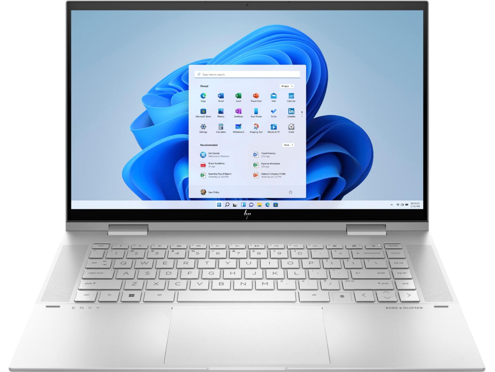 نمای جلو لپ‌تاپ HP ENVY x360 16