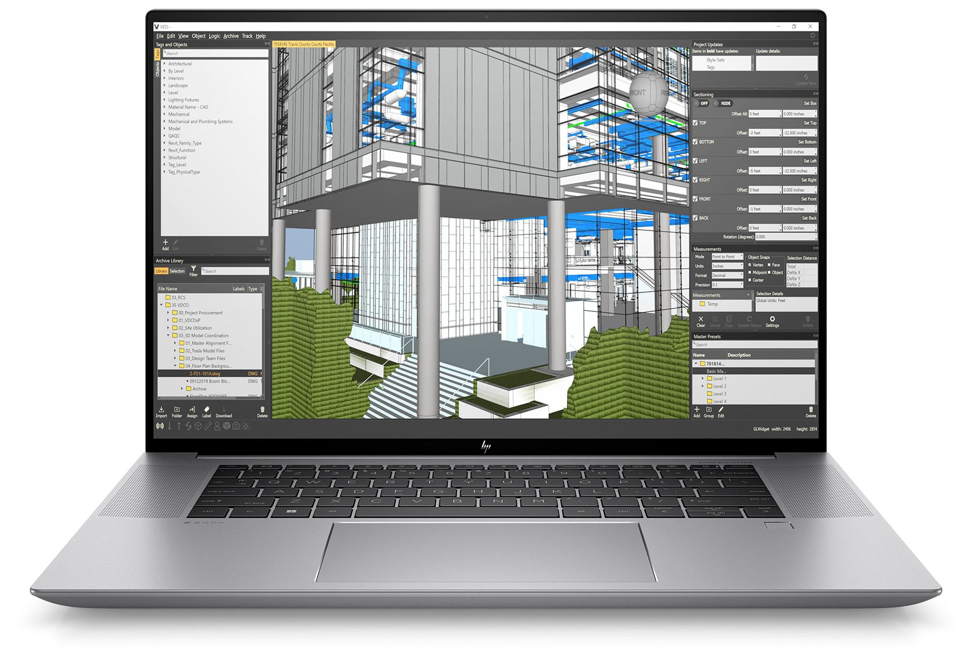 نمای جلو لپ تاپ HP ZBook Fury 16 G9