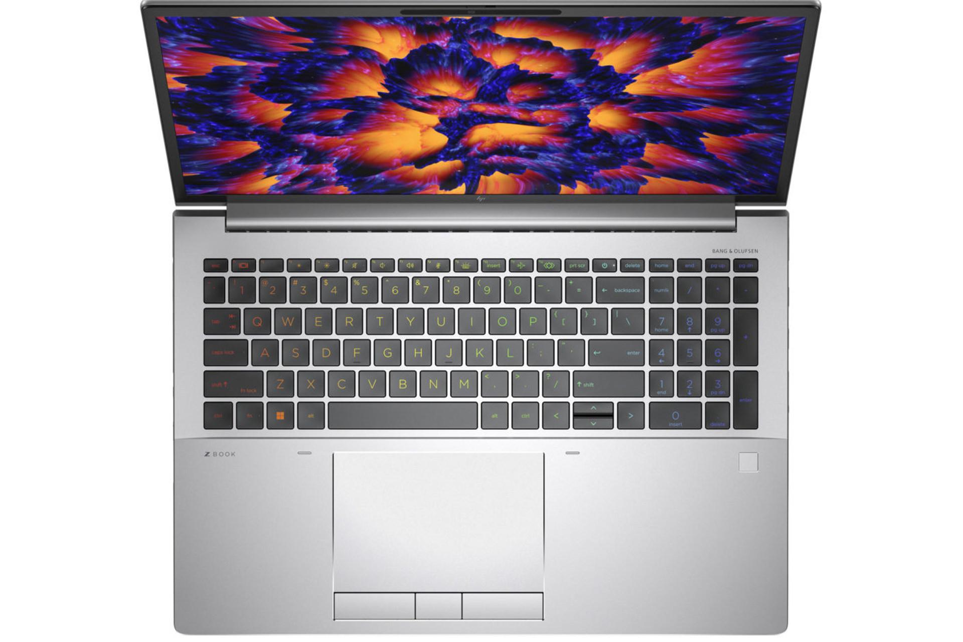 کیبورد لپ تاپ HP ZBook Fury 16 G9 از نمای بالا