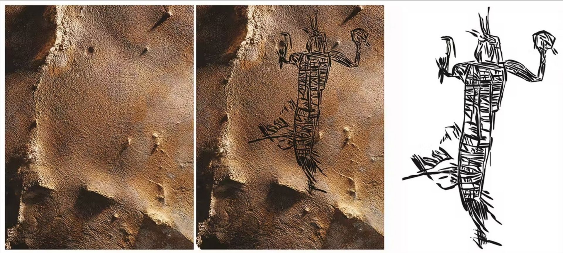 نقش انسان در غار سنگی