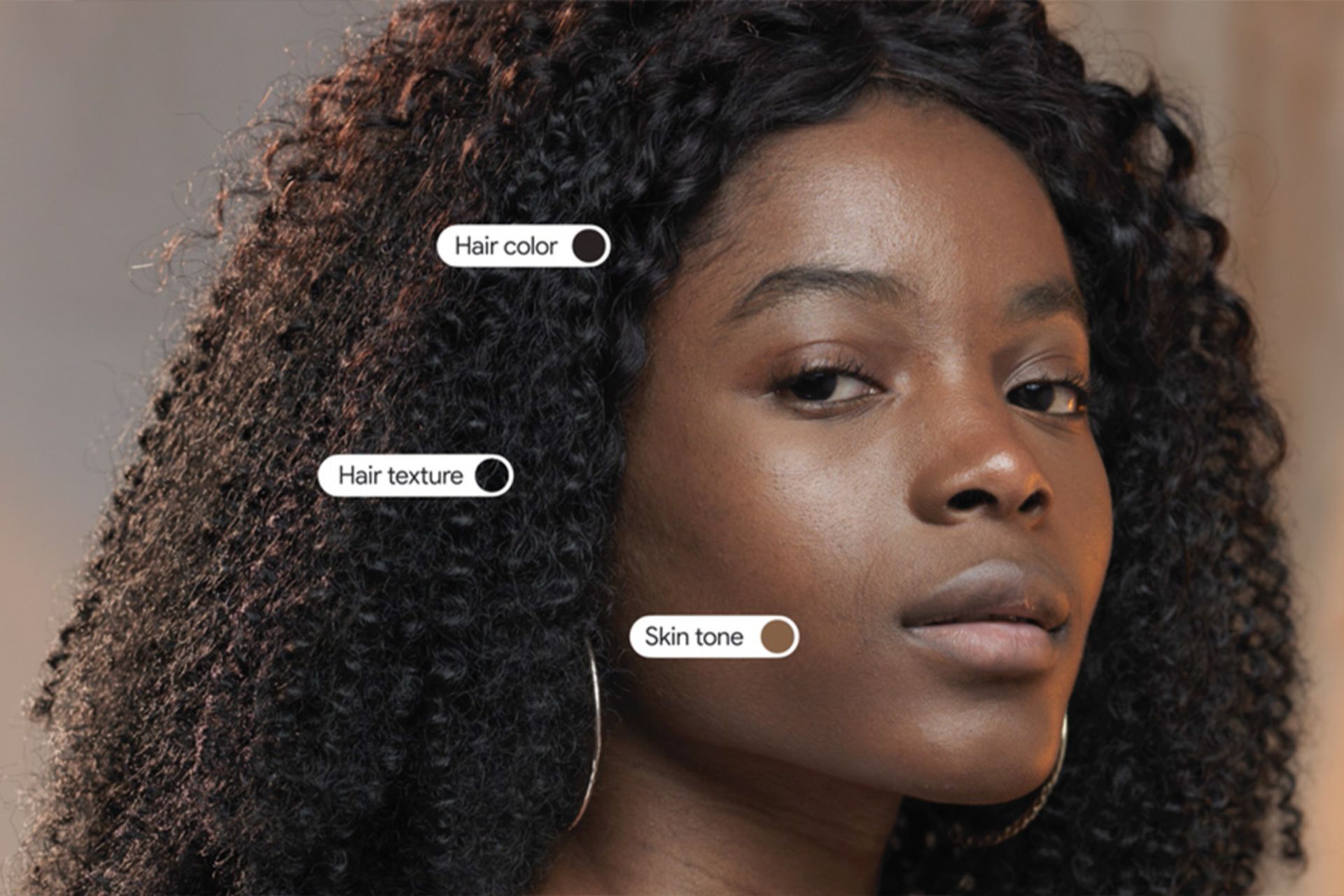 تشخیص هوشمند رنگ پوست و رنگ و بافت موها توسط گوگل