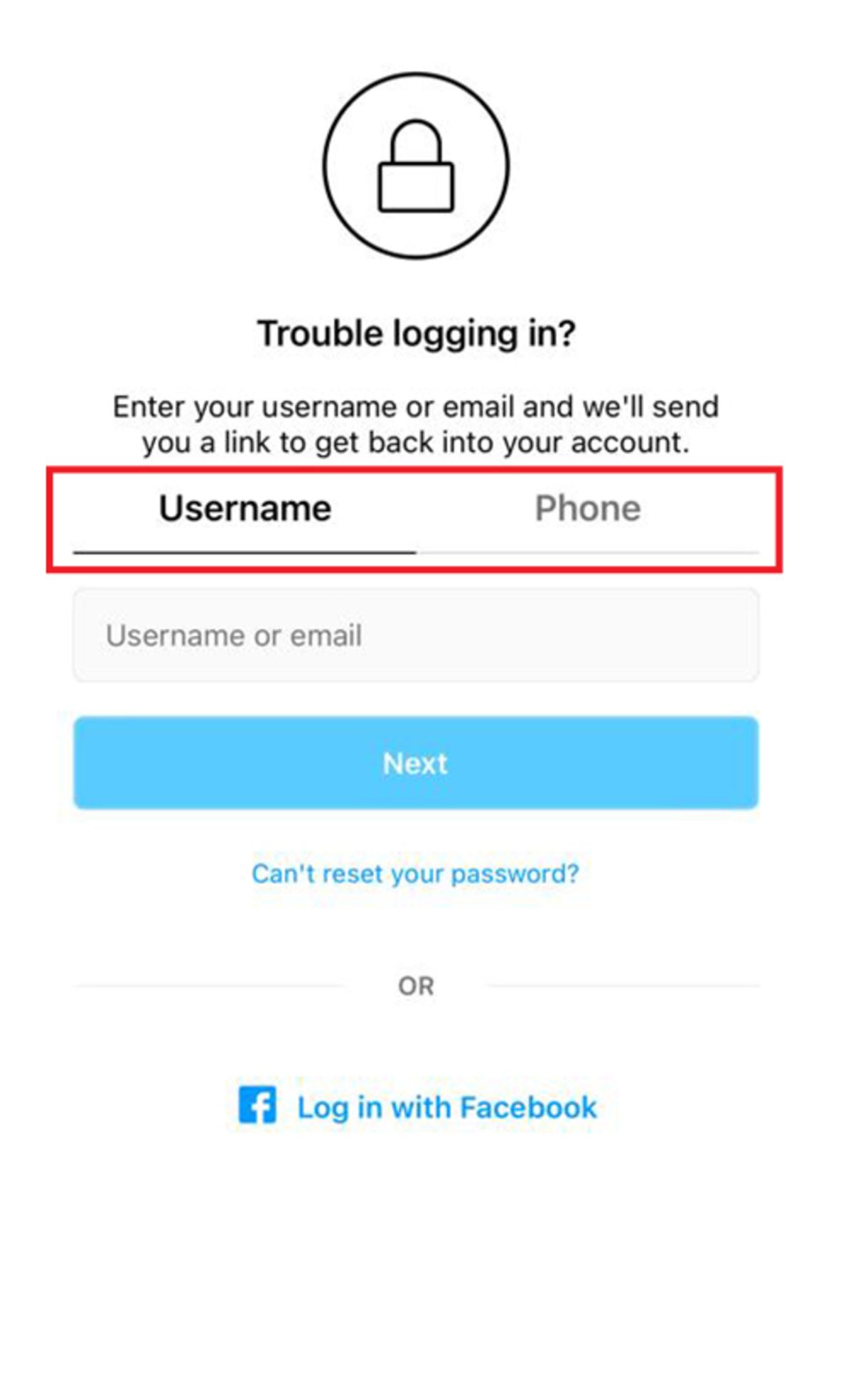  تغییر رمز اینستاگرام با شماره تلفن آیفون