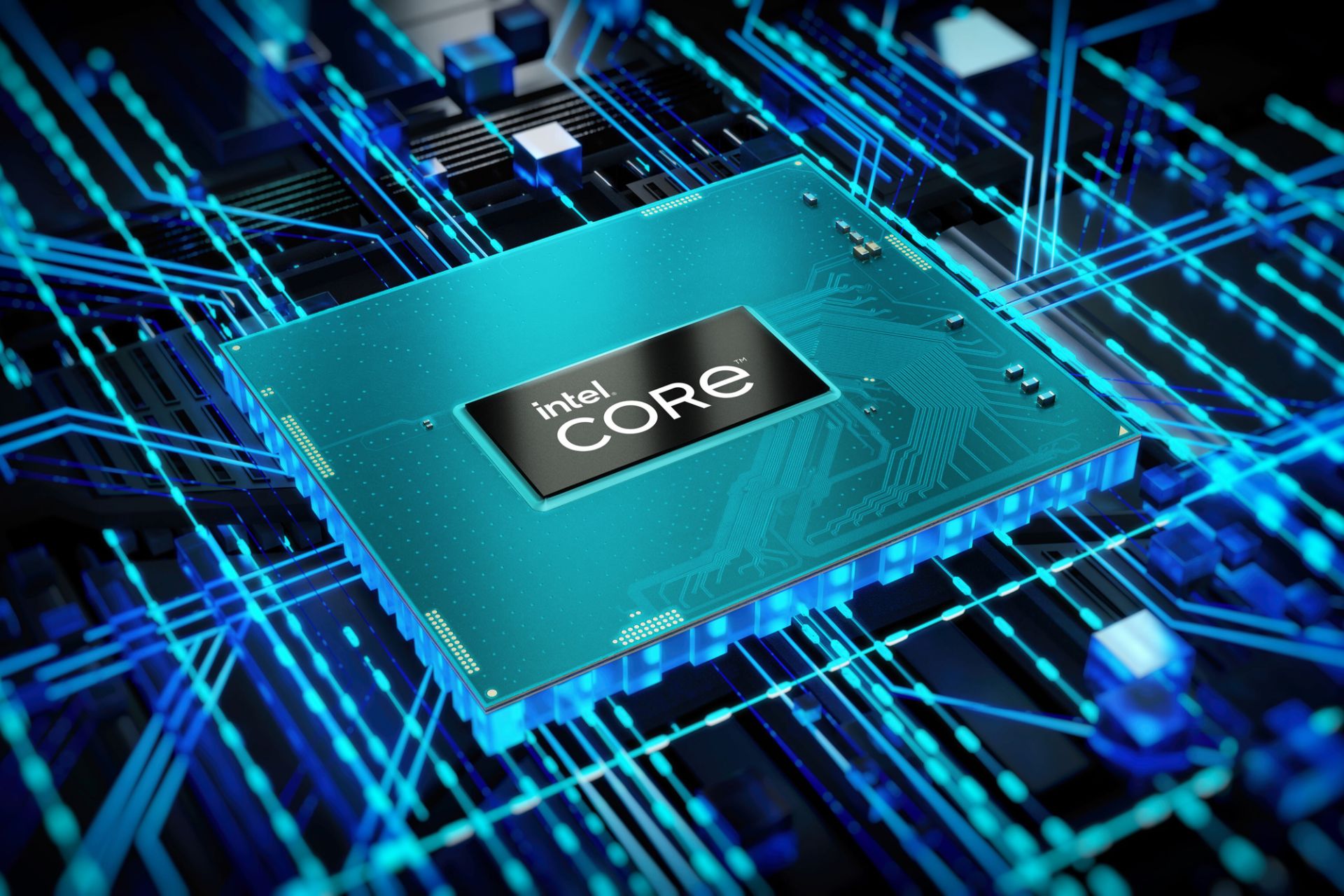 پردازنده اینتل کور / Intel Core روی مادربرد طرح گرافیکی آبی نسل دوازدهم HX