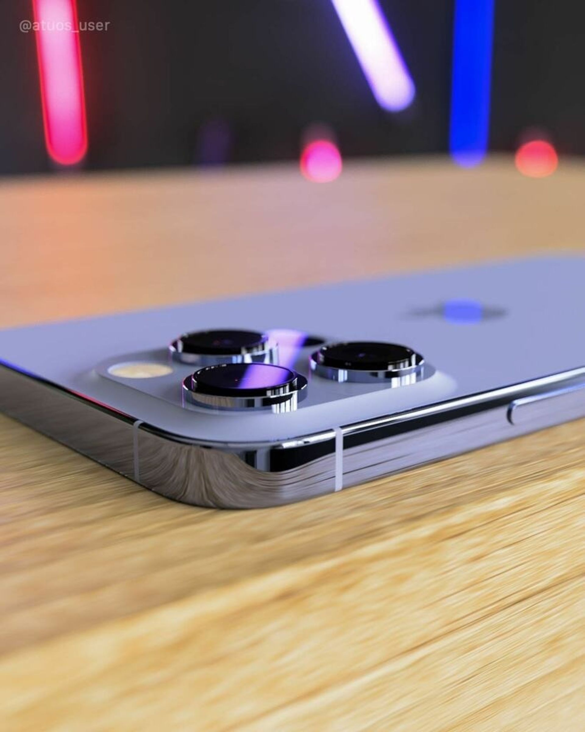 رندر آیفون ۱۴ پرو اپل در رنگ بنفش