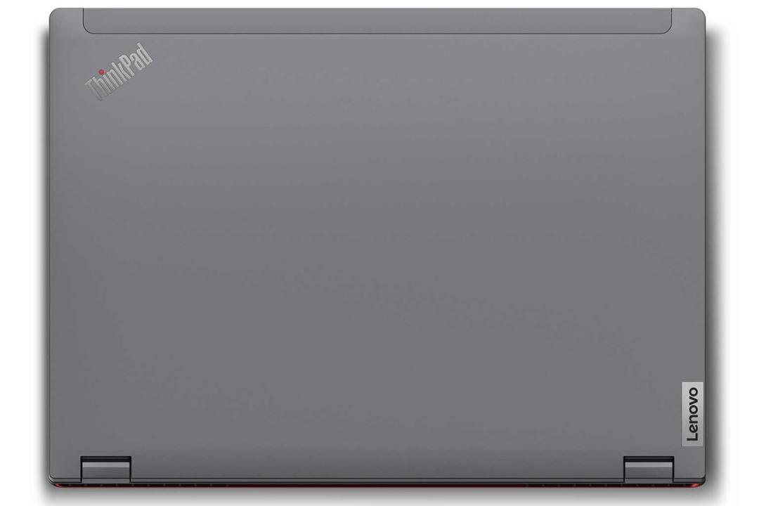 لپ تاپ لنوو Lenovo ThinkPad P16 از نمای بالا در حالت بسته