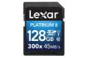 کارت حافظه لکسار microSDXC با ظرفیت 128 گیگابایت مدل Platinum II 300x کلاس 10