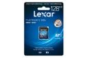جعبه کارت حافظه لکسار microSDXC با ظرفیت 128 گیگابایت مدل Platinum II 300x کلاس 10