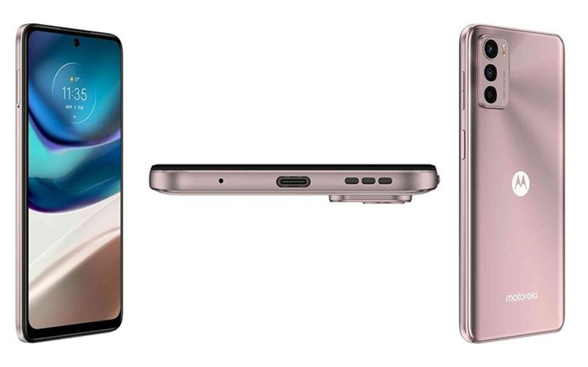 رندرهای موتو G42 از نمای کنار و پایین گوشی