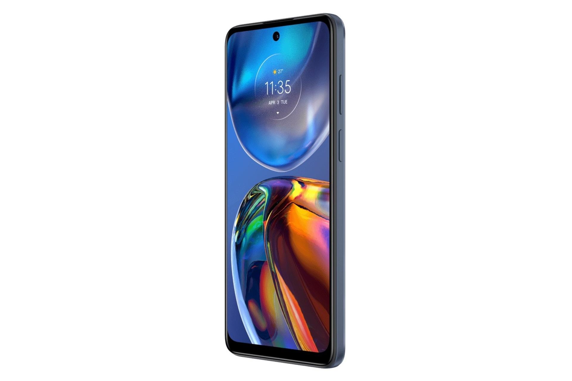 نمای جانبی گوشی موبایل موتو E32 موتورولا / Motorola Moto E32 خاکستری تیره