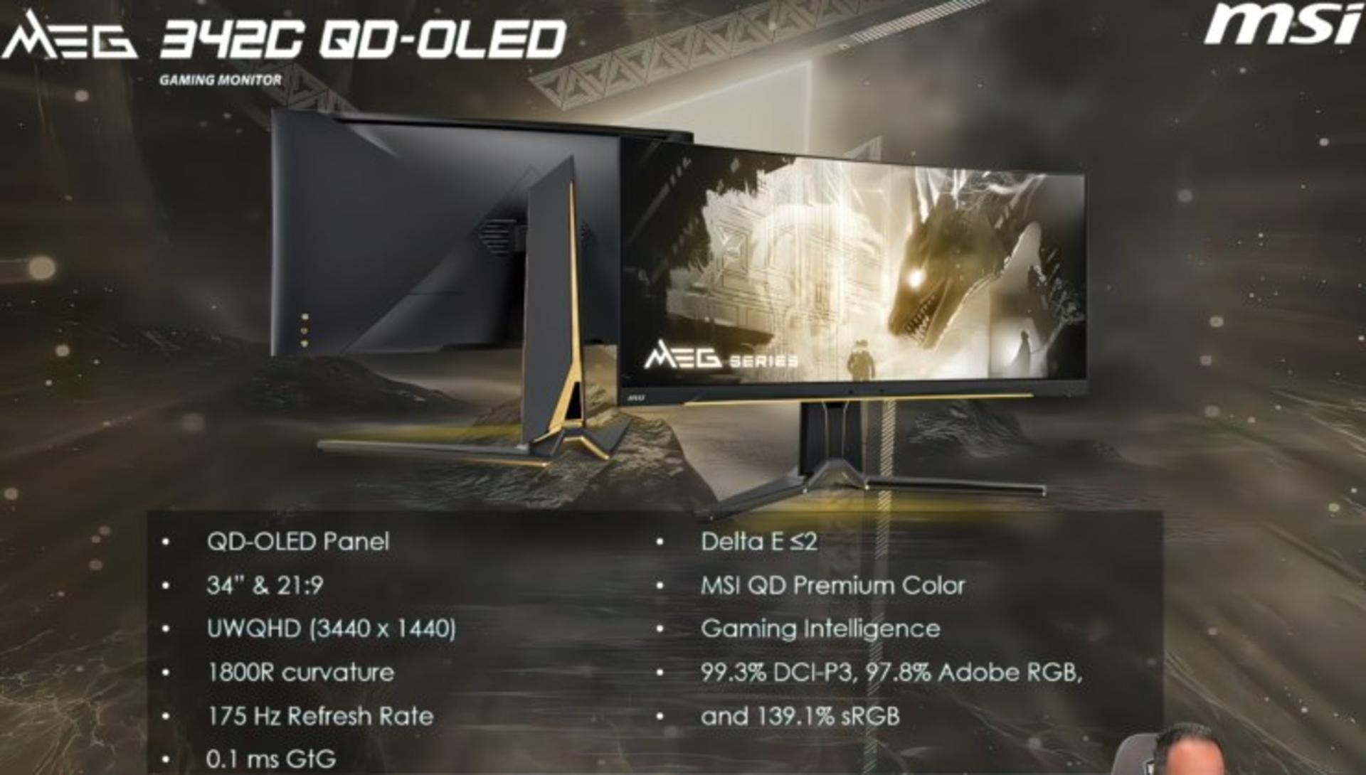 مانیتور MEG 342C QD-OLED شرکت MSI