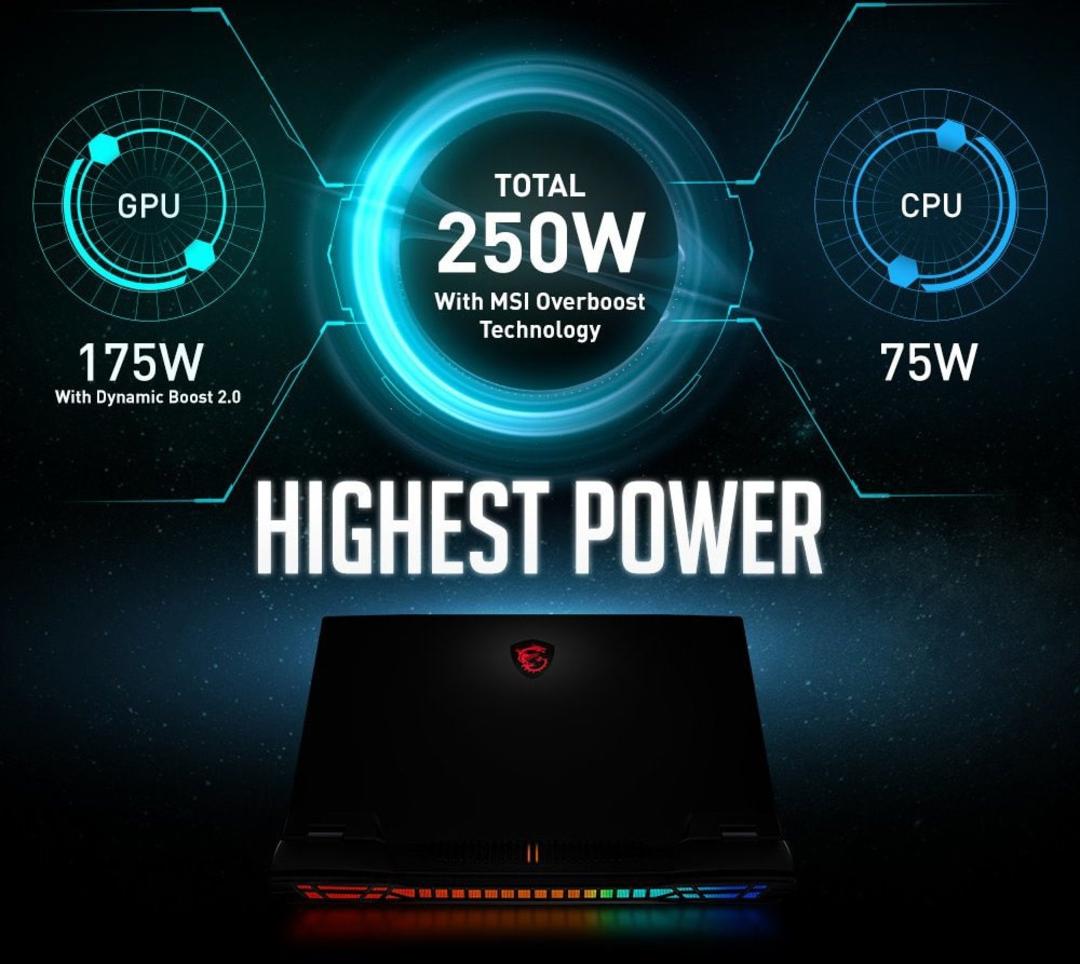 تصویر لو رفته از پوستر تبلیغاتی لپ‌تاپ گیمینگ TITAN GT77 شرکت MSI