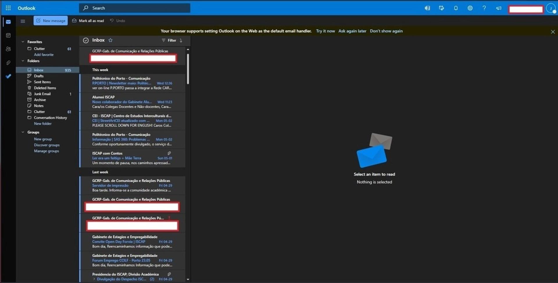 برنامه تحت وب مدیریت ایمیل one outlook