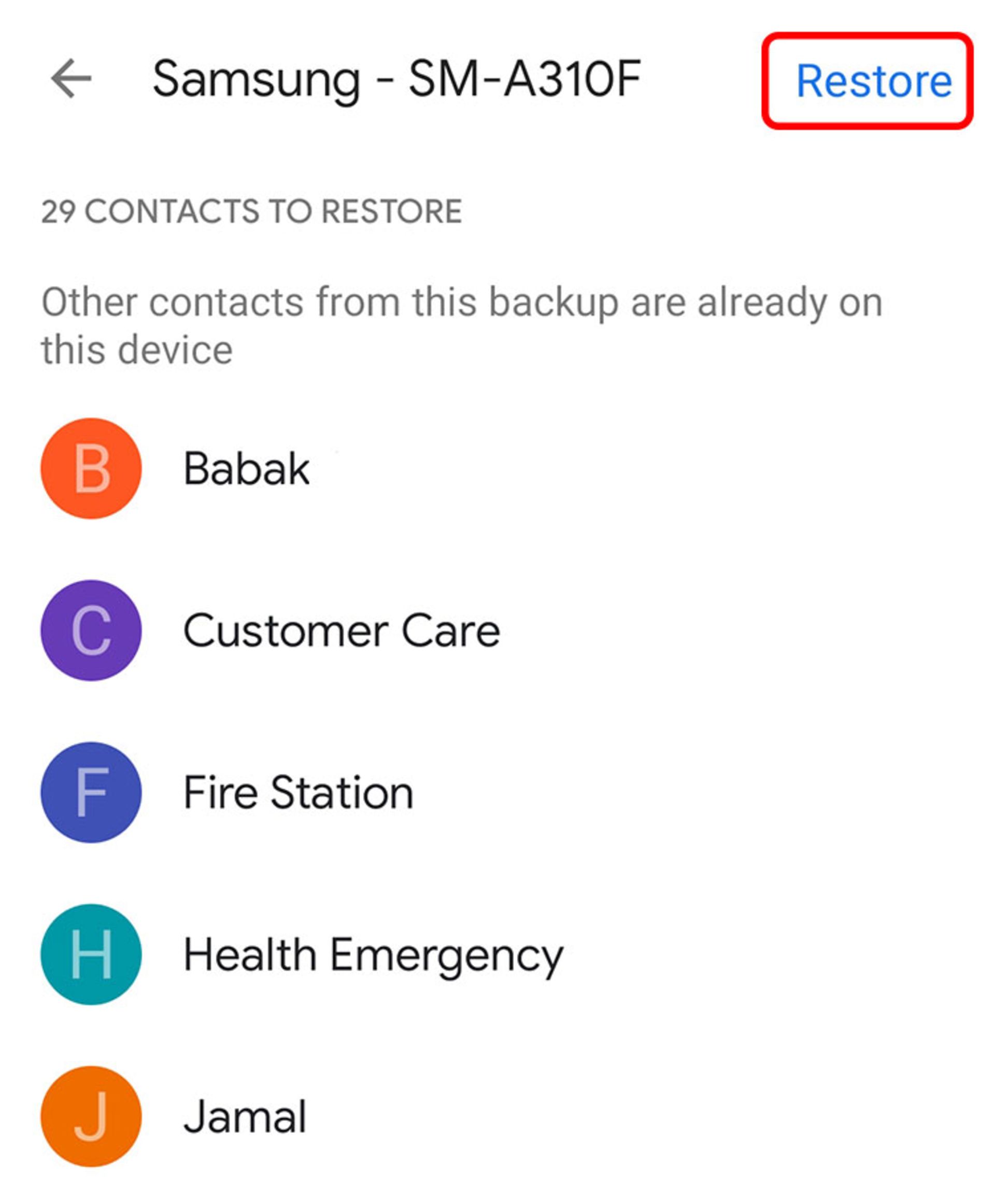 انتقال مخاطبین از جیمیل به گوشی اندروید