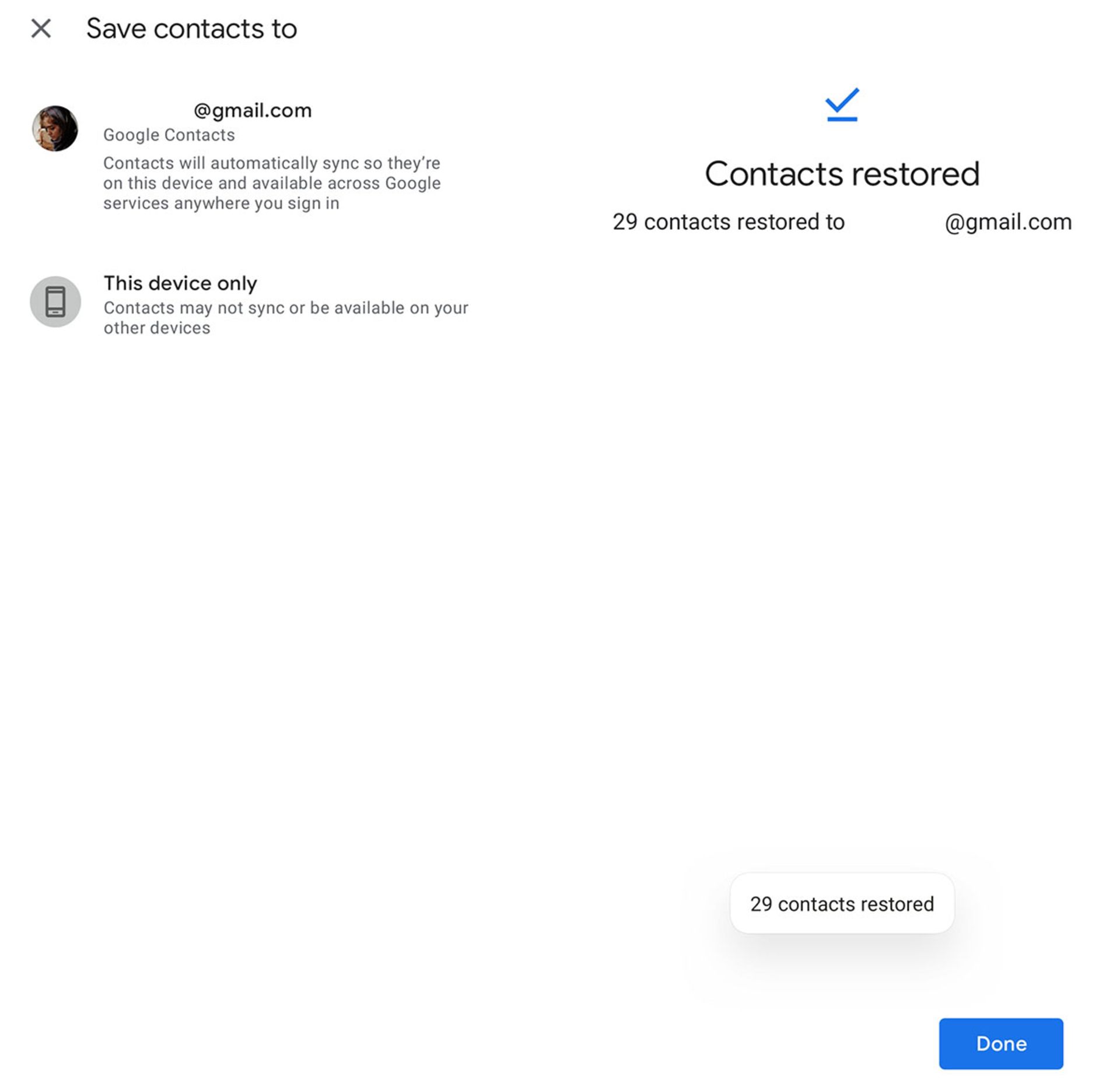 انتقال مخاطبین از جیمیل به گوشی اندروید
