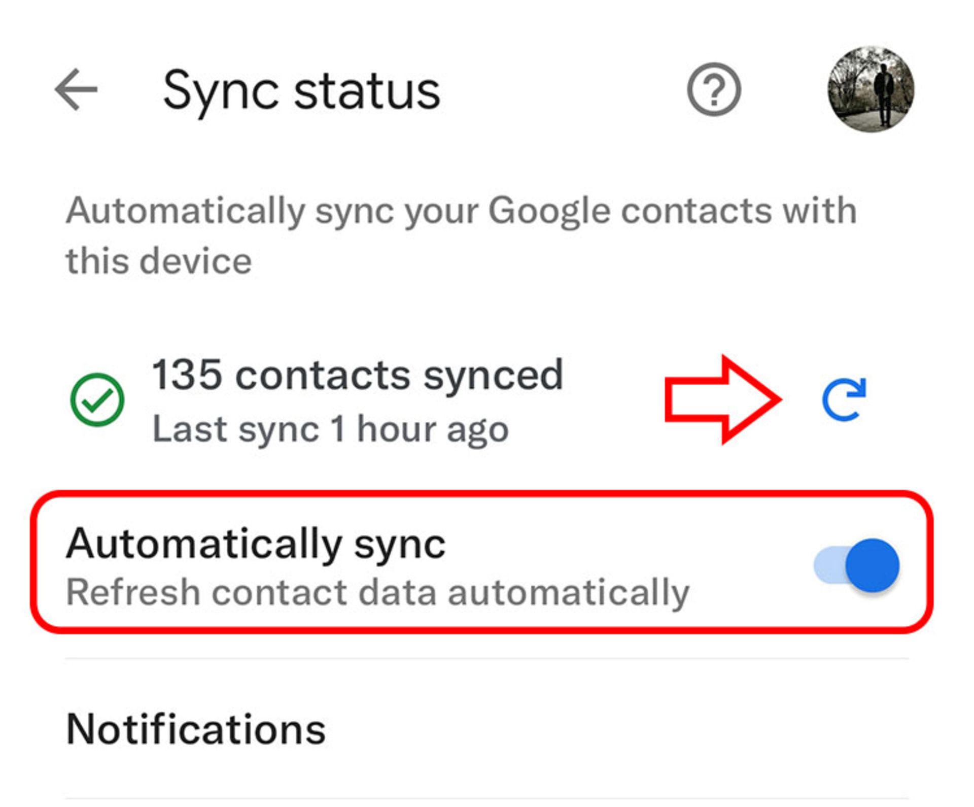 انتقال مخاطبین از جیمیل به گوشی اندروید روش دوم X