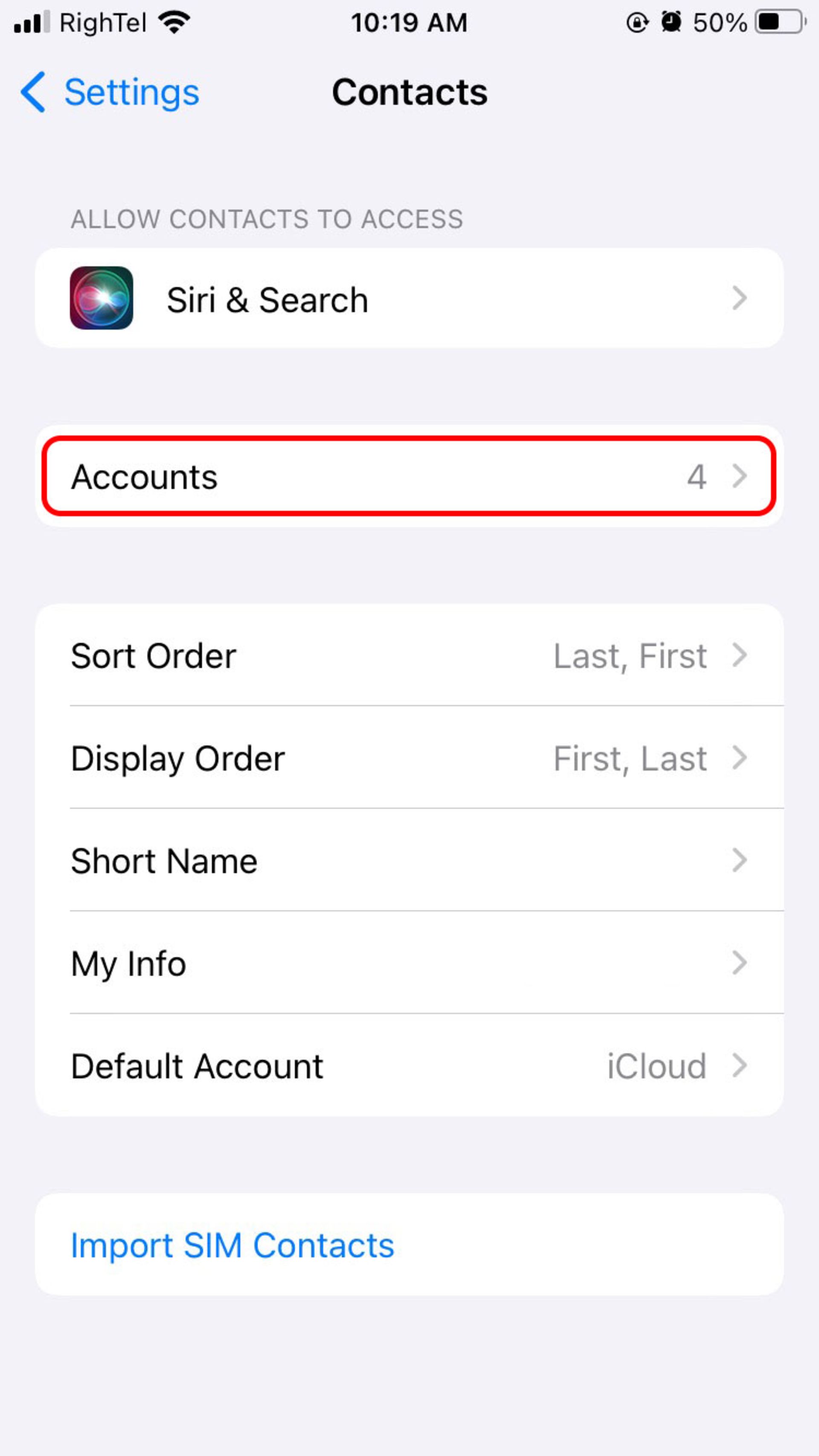 2 انتقال مخاطبین از جیمیل به گوشی آیفون
