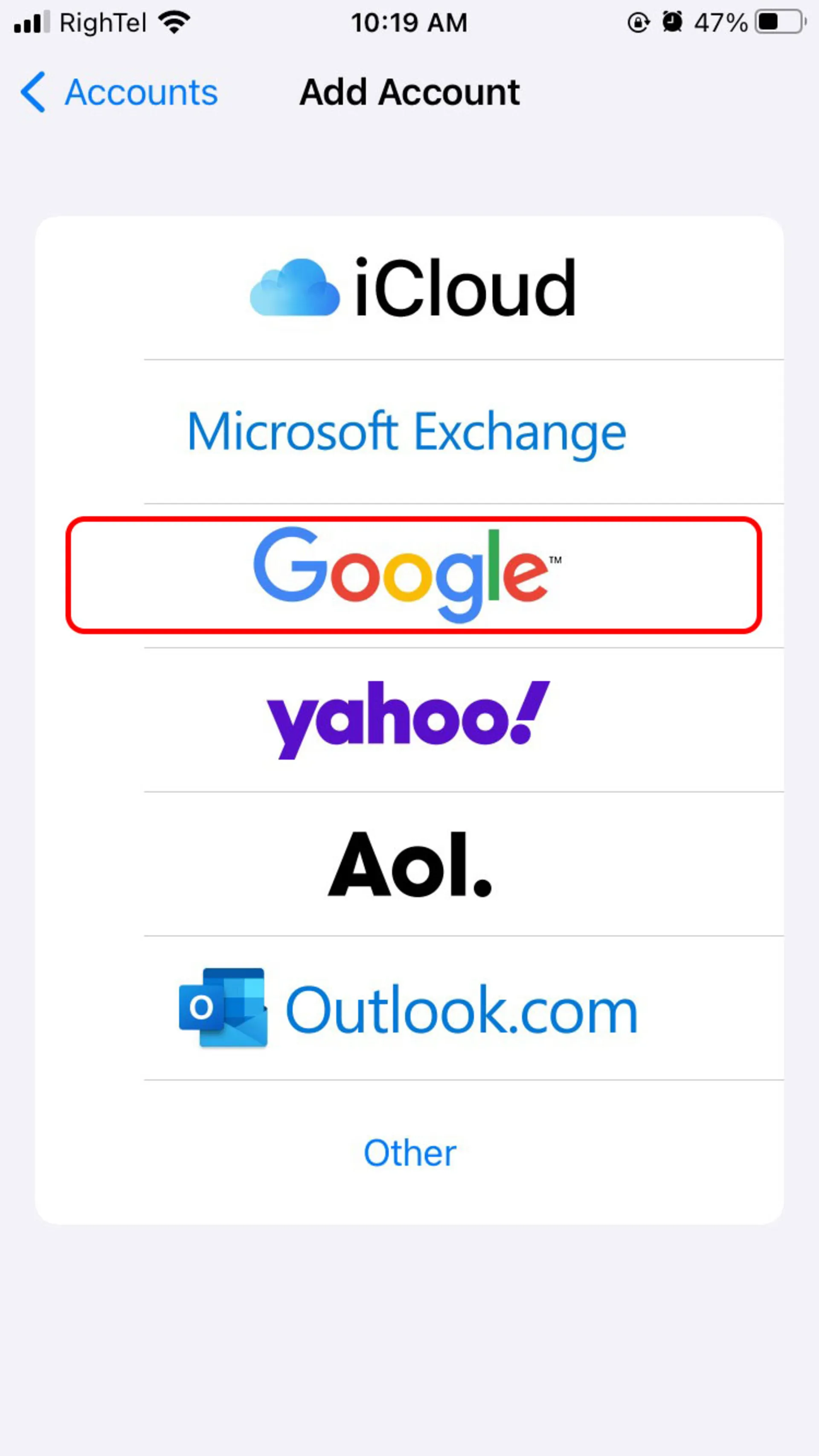 4 انتقال مخاطبین از جیمیل به گوشی آیفون