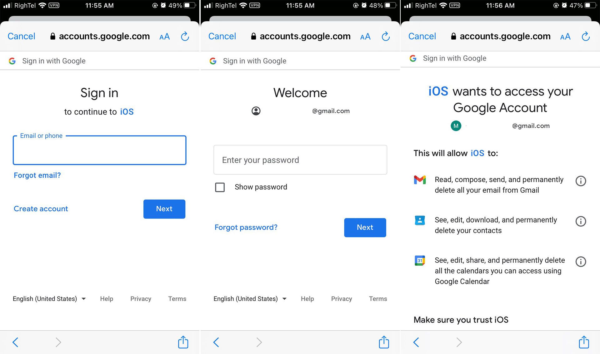 5 انتقال مخاطبین از جیمیل به گوشی آیفون