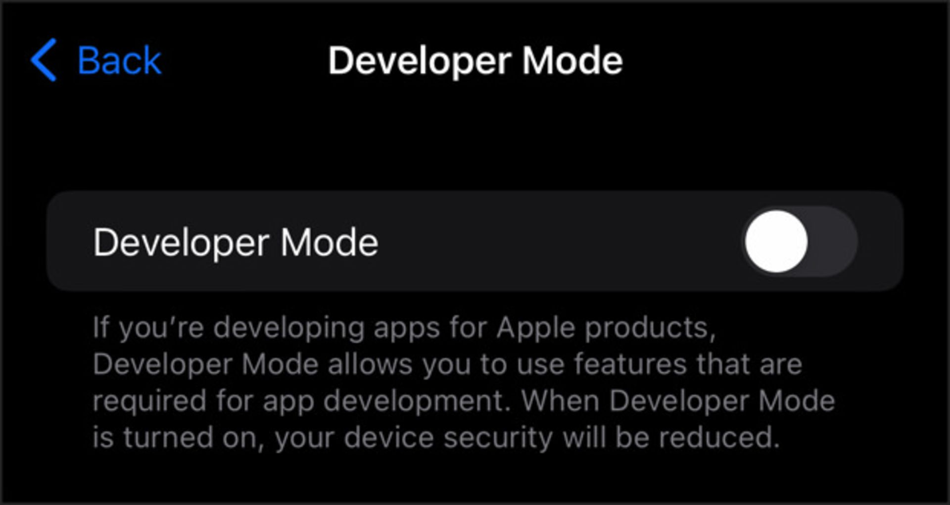 قابلیت Developer Mode در نسخه بتا توسعه دهنده iOS 16 اپل