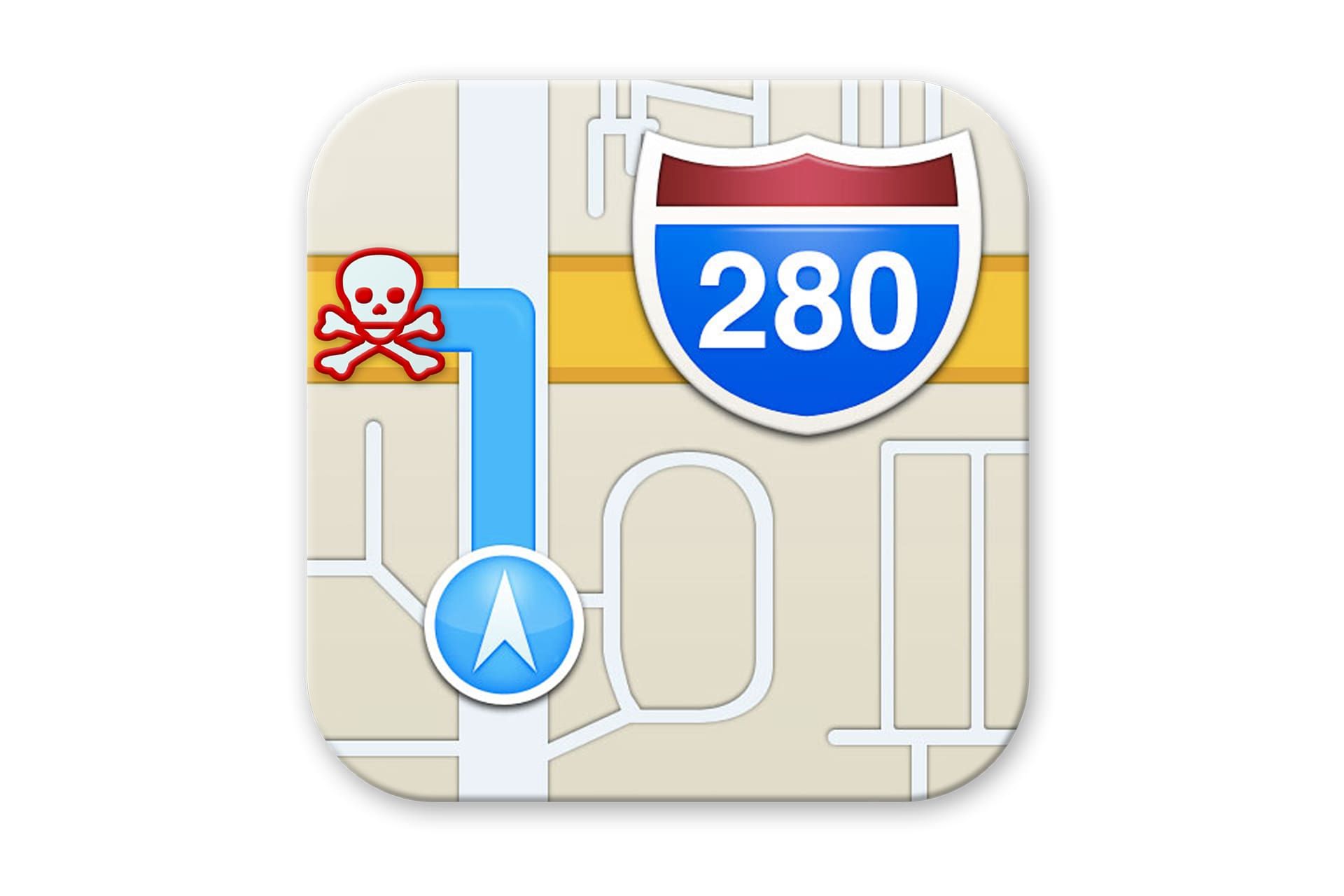 آیکن نقشه اولیه Apple Maps