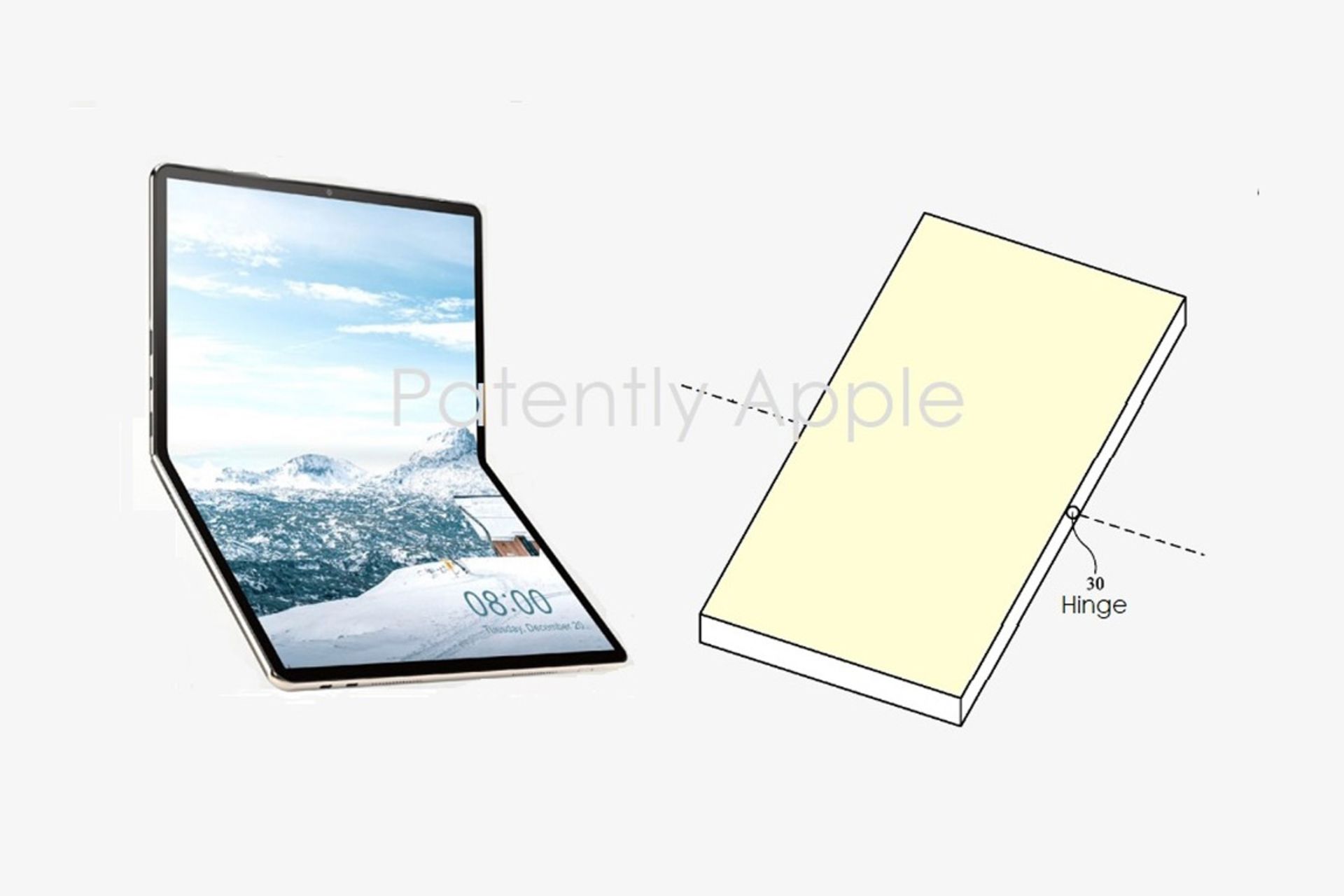 پتنت آیفون تاشدنی اپل و طرح گرافیکی iPhone