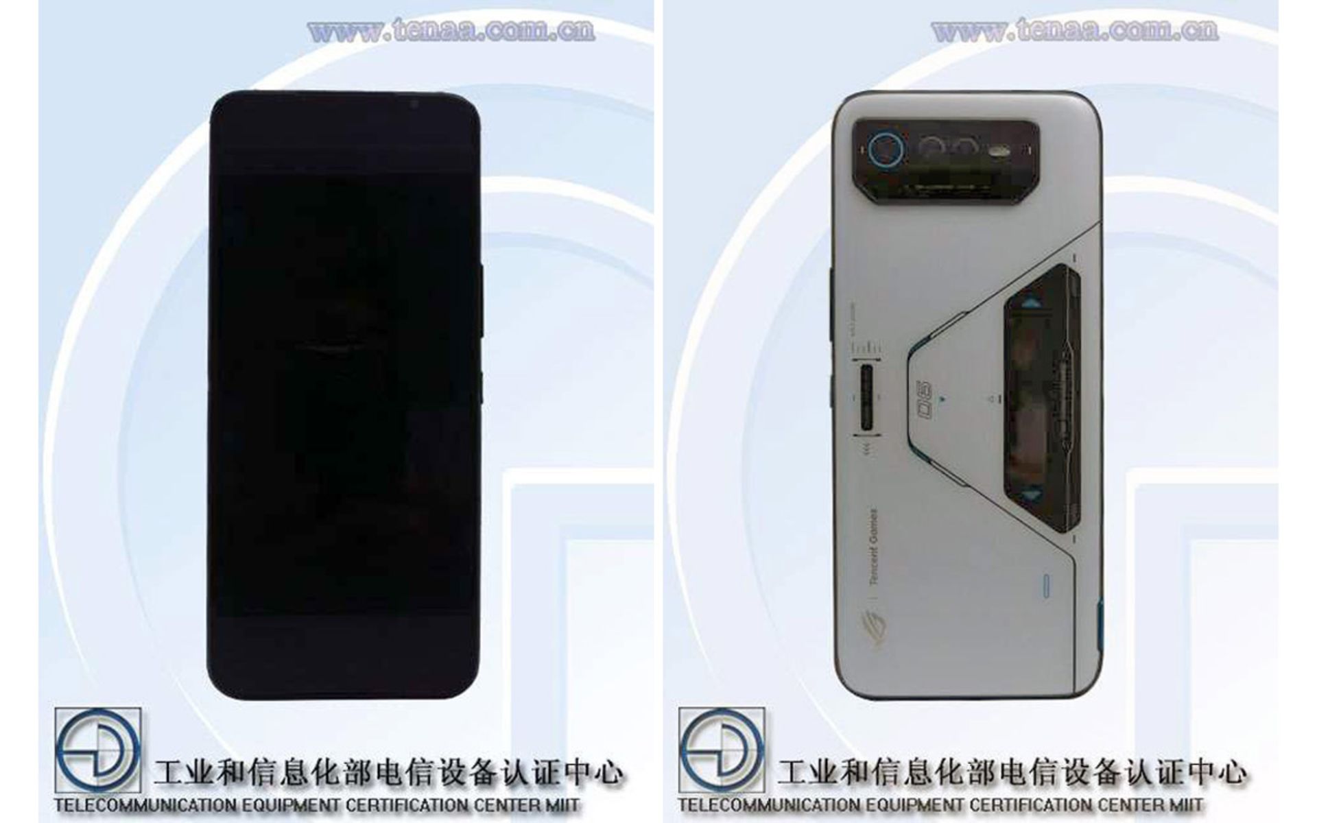 طراحی نمای جلو و پشت ROG Phone 6 ایسوس