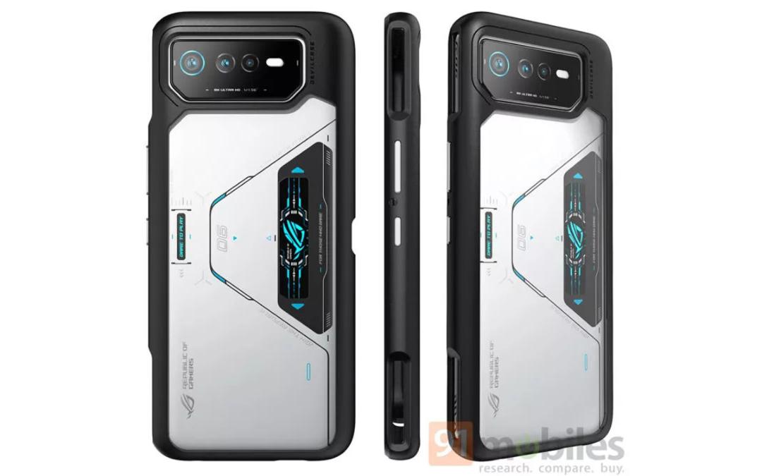 رندر ROG Phone 6 ایسوس از نمای پشتی و کنار