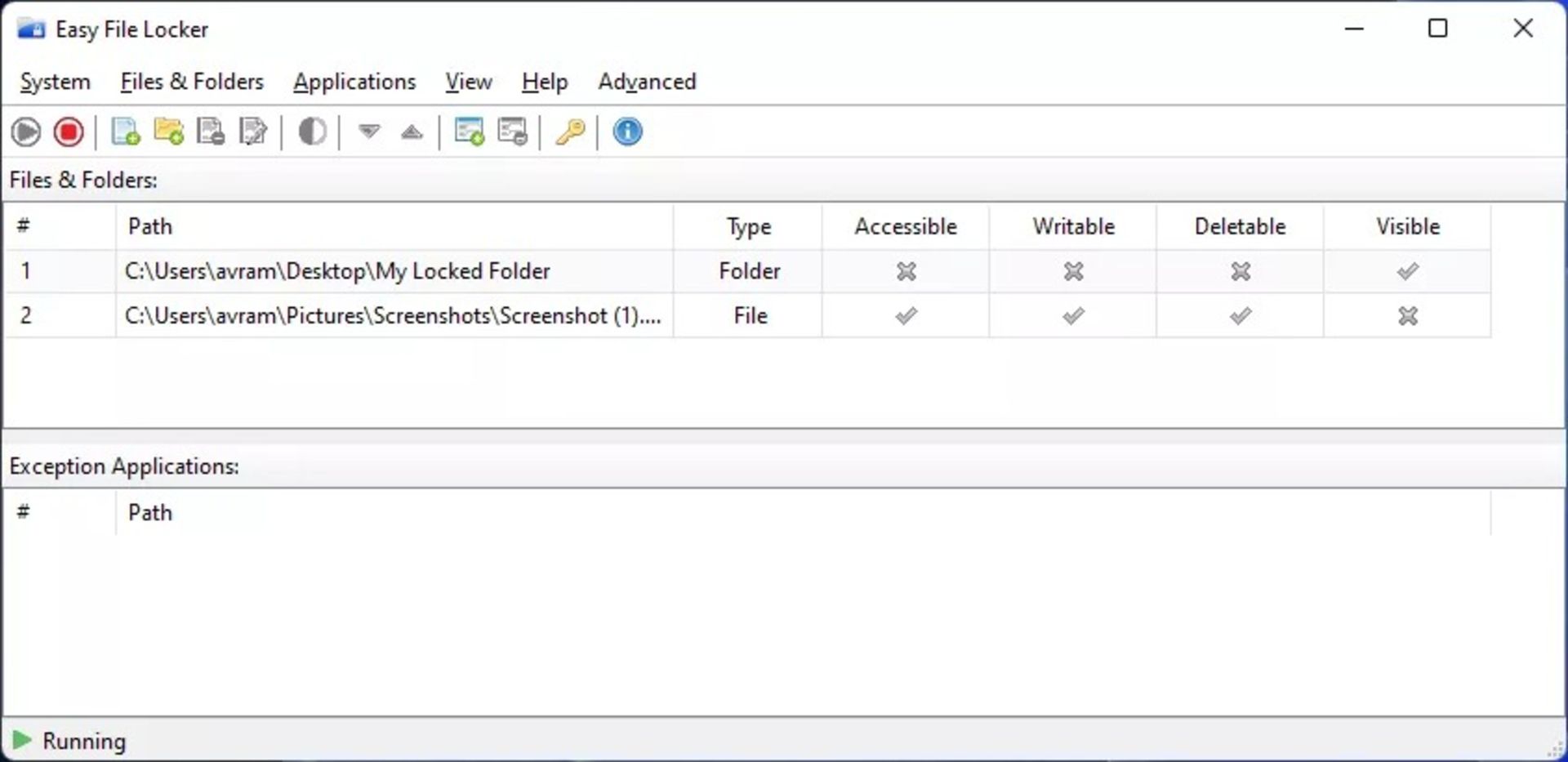  رمزگذاری فولدر در ویندوز ۱۱ با Easy File Locker اپ- ۶