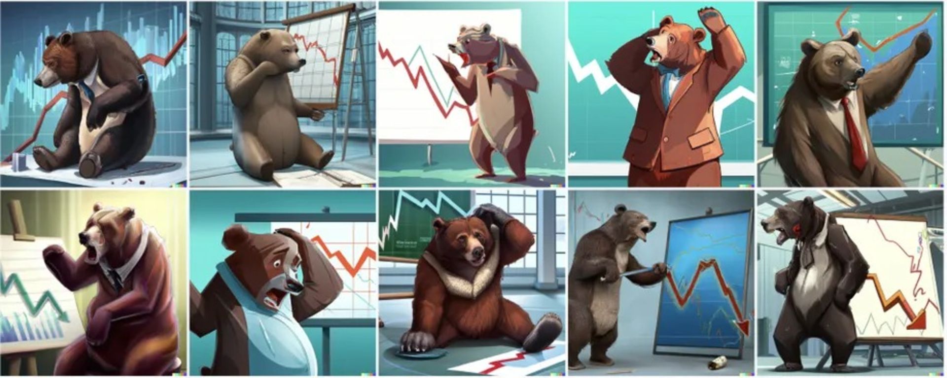 پروژه Dall-E / خرس در مقابل نمودار سهام