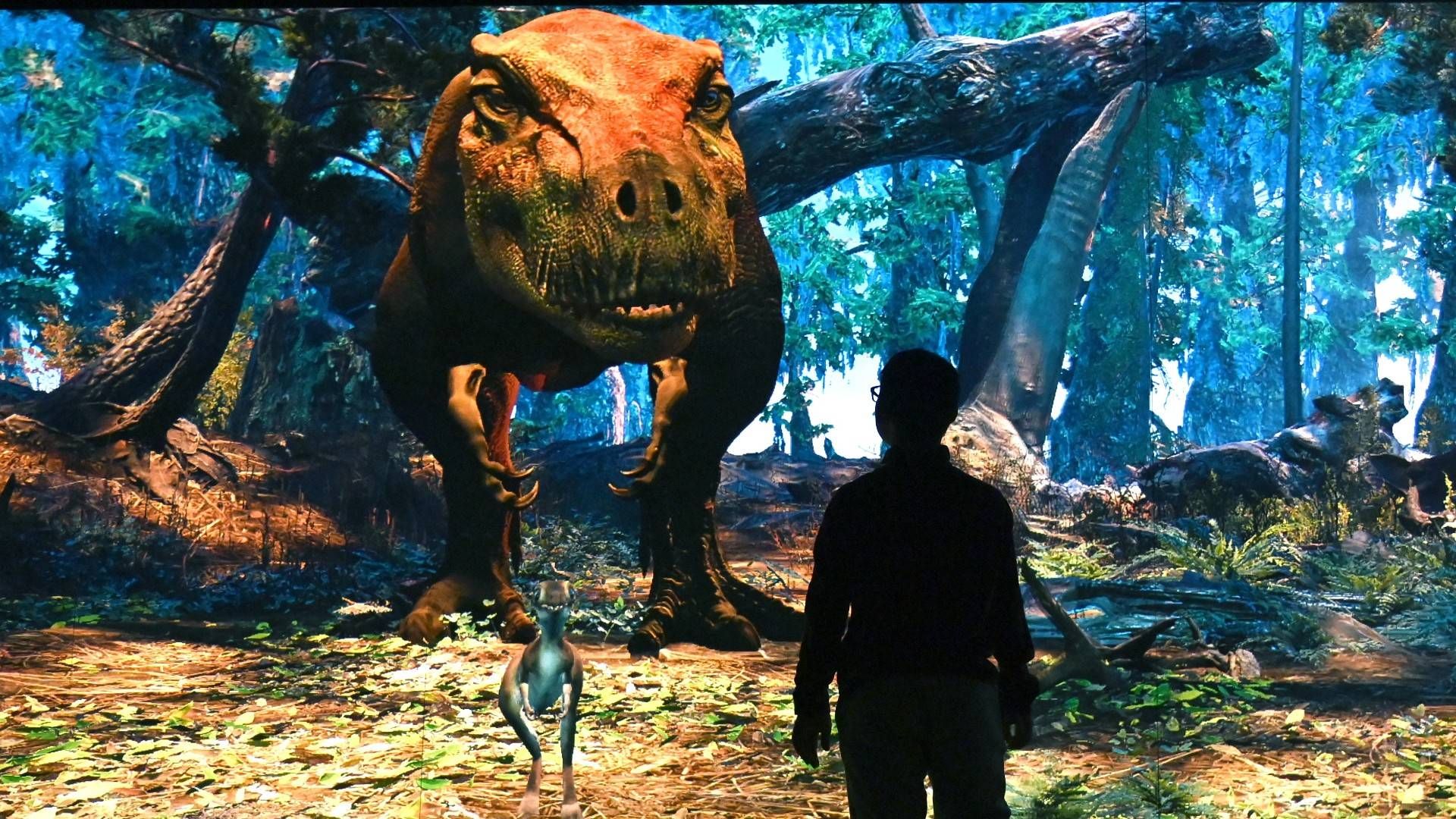 تی رکس تعاملی در موزه تاریخ طبیعی آمریکا / interactive T. rex 