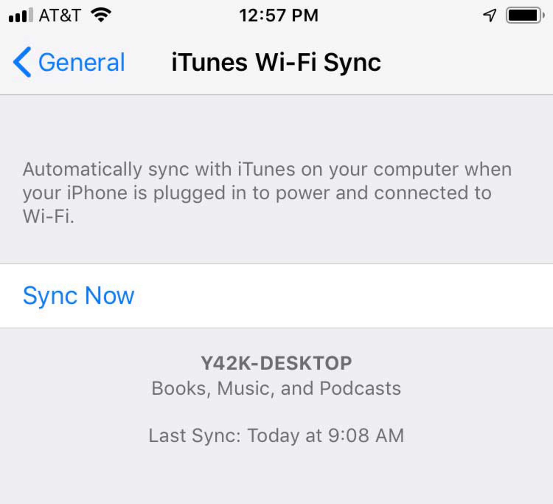 بکاپ از طریق وای فای در آیتونز