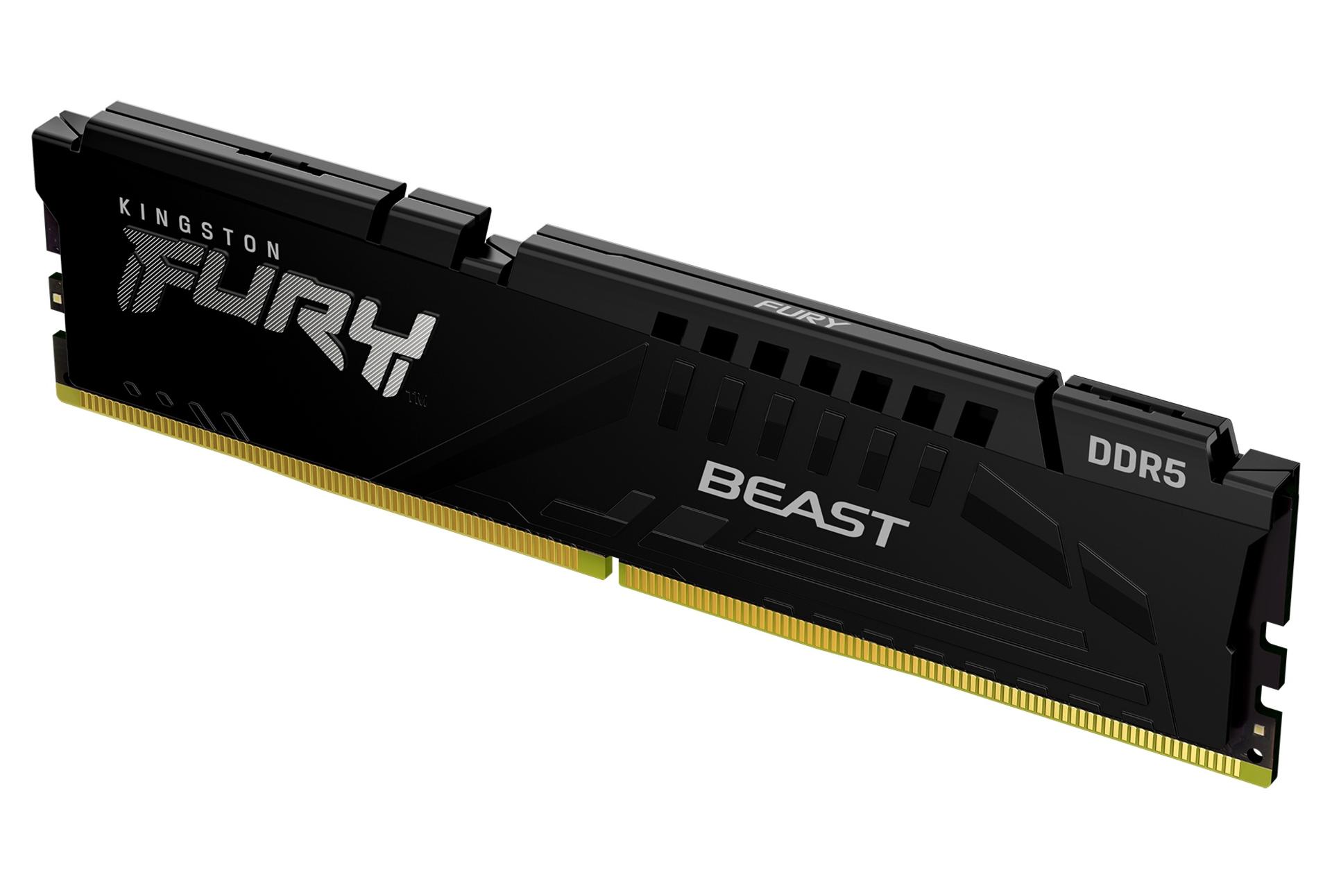 نمای راست رم کینگستون Kingston Fury Beast 16GB DDR5-5200 CL40 ظرفیت 16 گیگابایت از نوع DDR5-5200