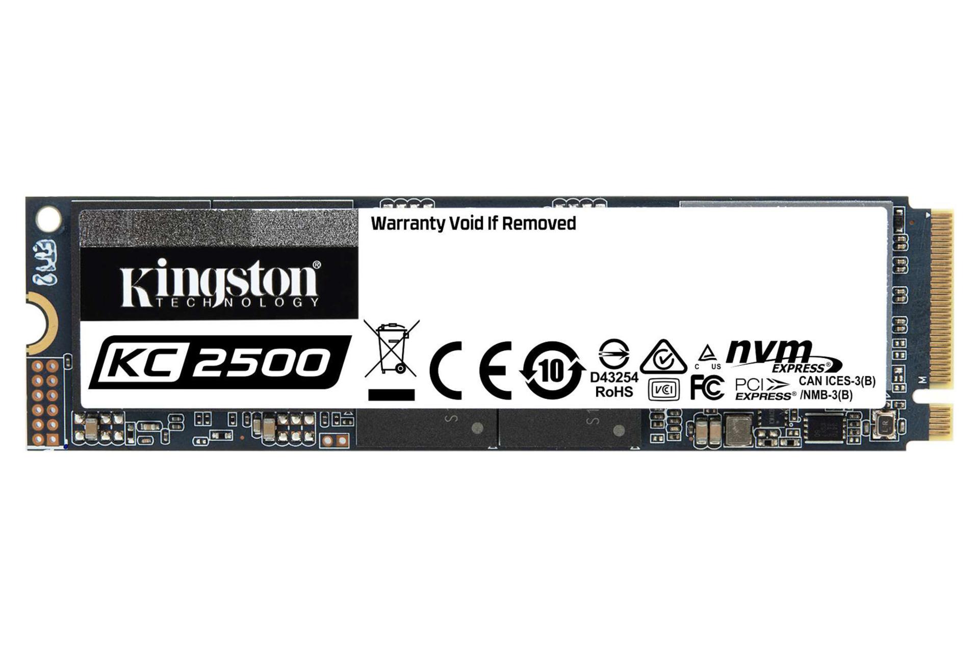 نمای روبرو SSD کینگستون KC2500 M.2
