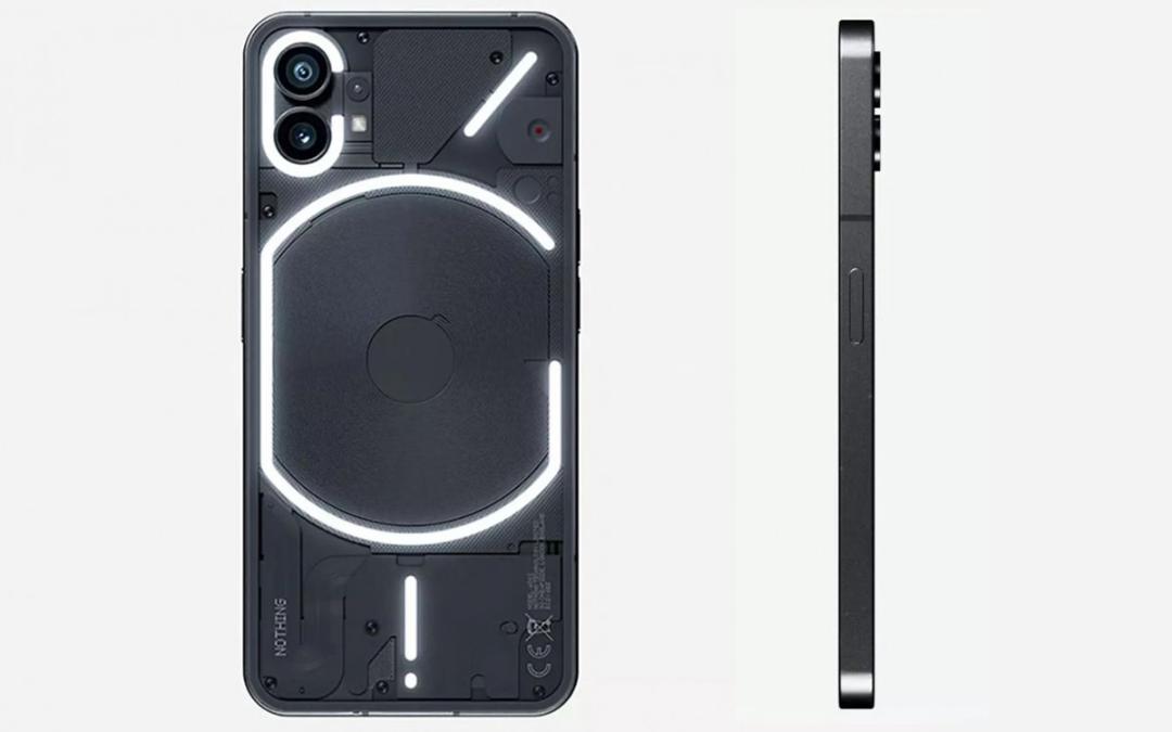 نمای جانبی و پشت Nothing phone (1)