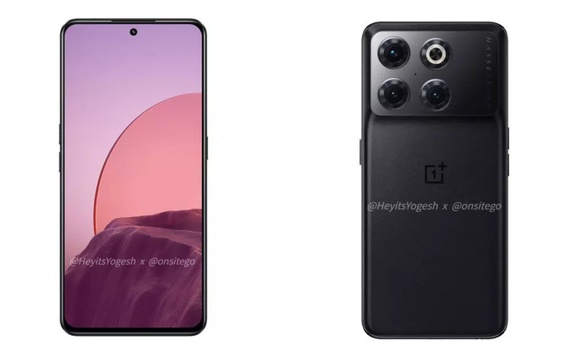 رندر احتمالی وان‌پلاس ۱۰ از نمای جلو و پشت