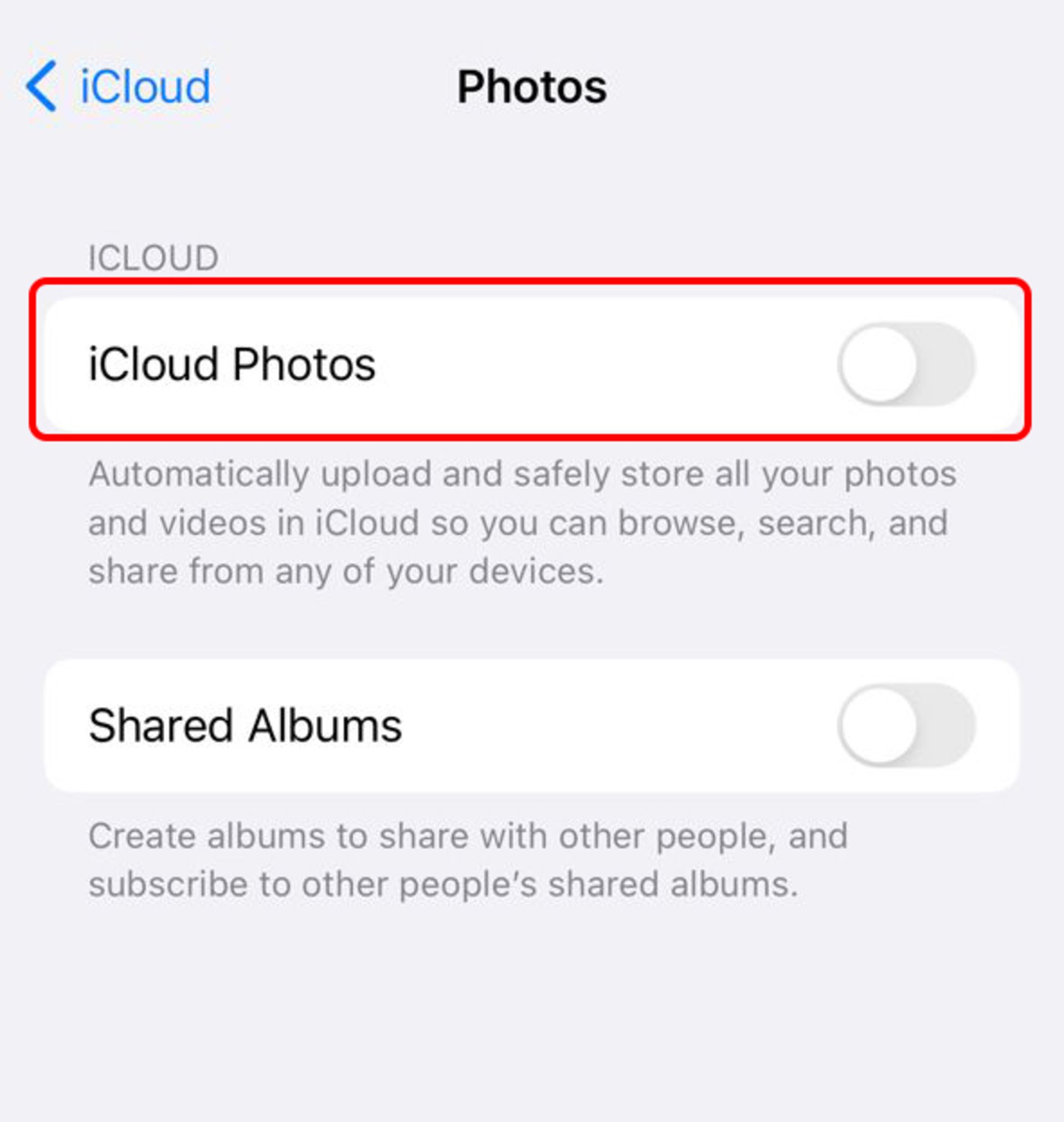 نحوه پشتیبان گیری از تصاویر آیفون با آیکلاد-۲