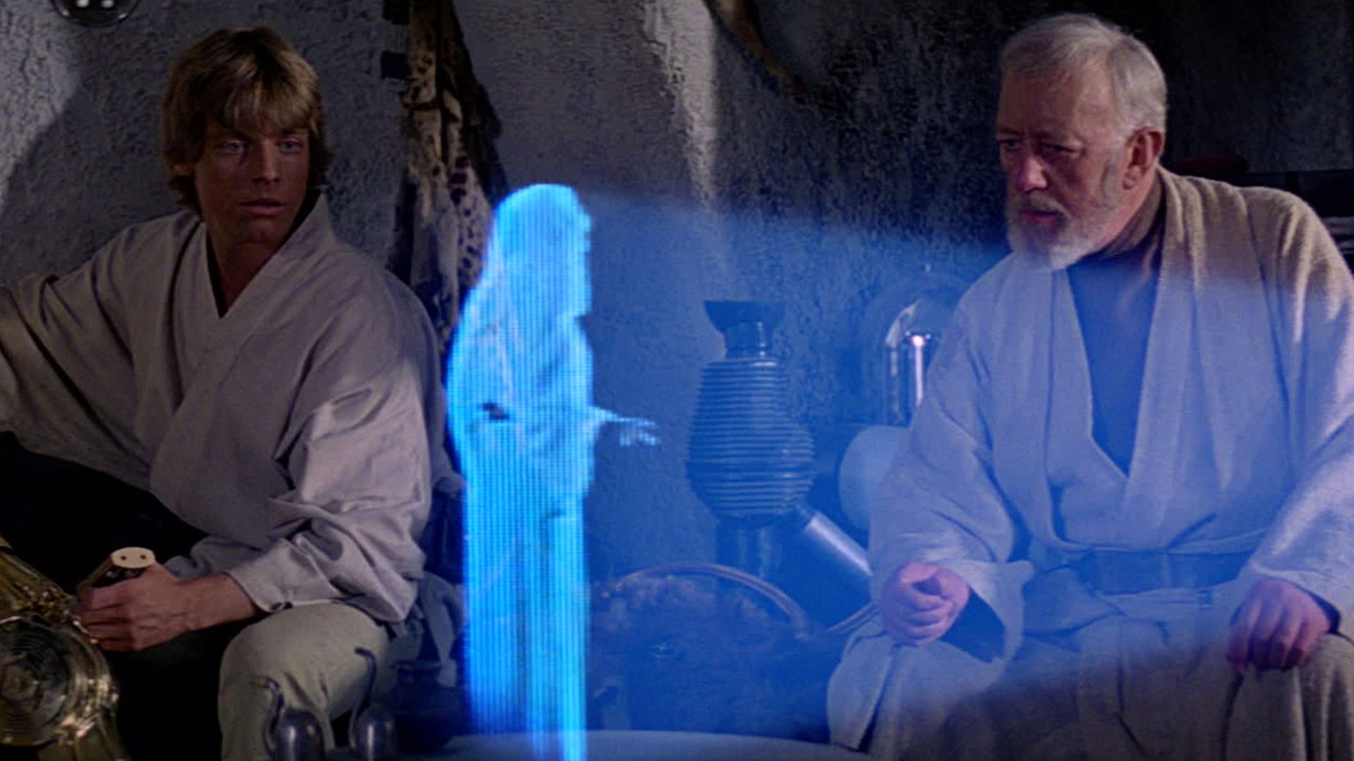 تصویر هولوگرافیک در جنگ ستارگان: امیدی جدید (Star Wars: A New Hope)