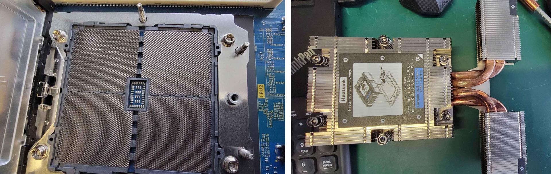 تصویر منتسب به پردازنده AMD EPYC Genoa و SP5 و هیت سینک جدید
