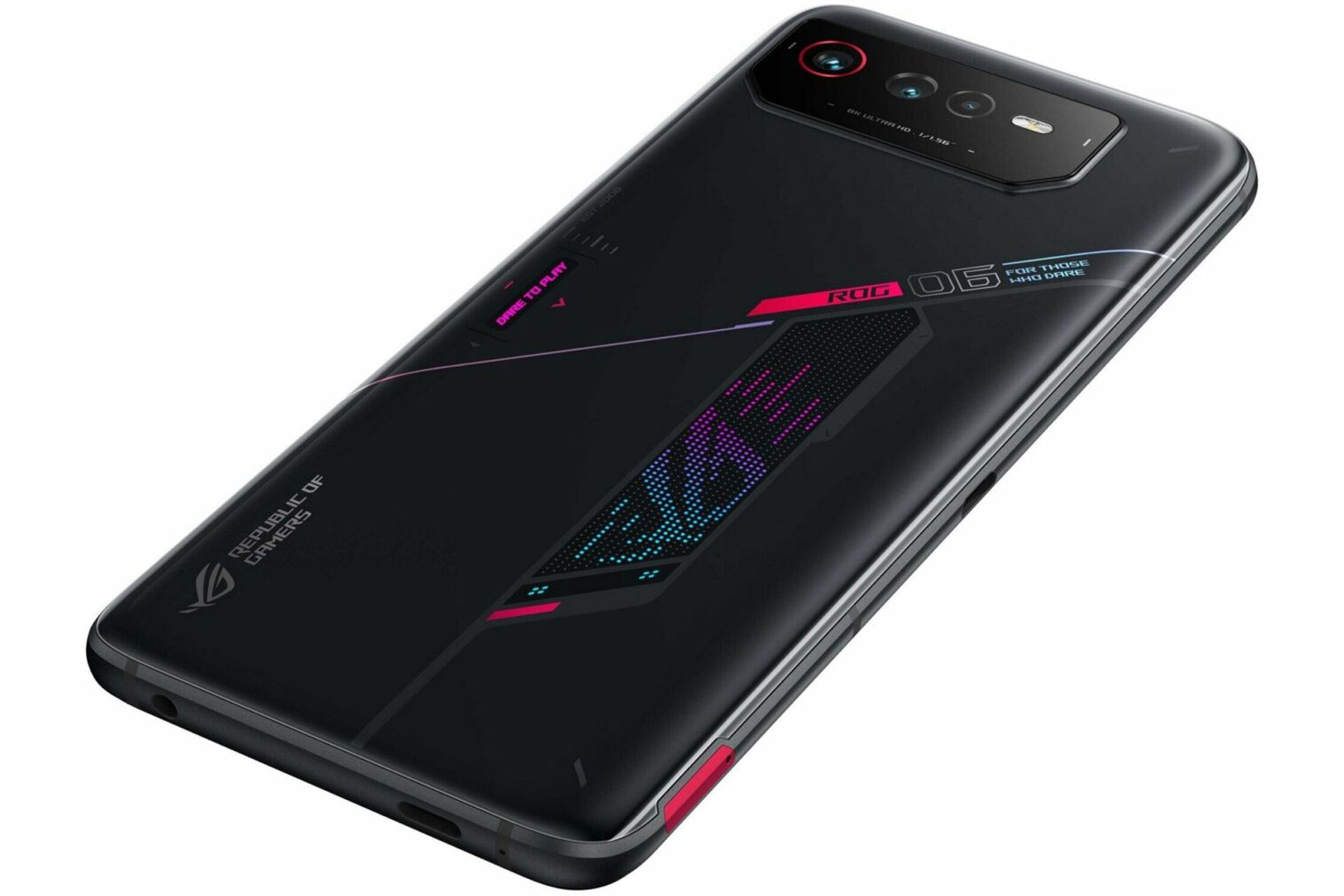 رندر فاش شده ایسوس راگ فون 6 / Asus ROG Phone 6 سه رخ مشکی