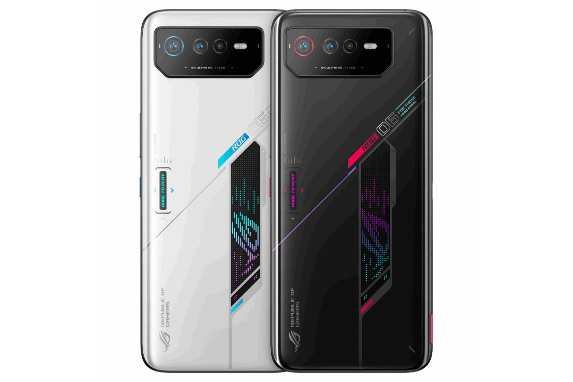 گوشی ایسوس راگ فون ۶ پرو / Asus ROG Phone 6 Pro مدل مشکی و سفید