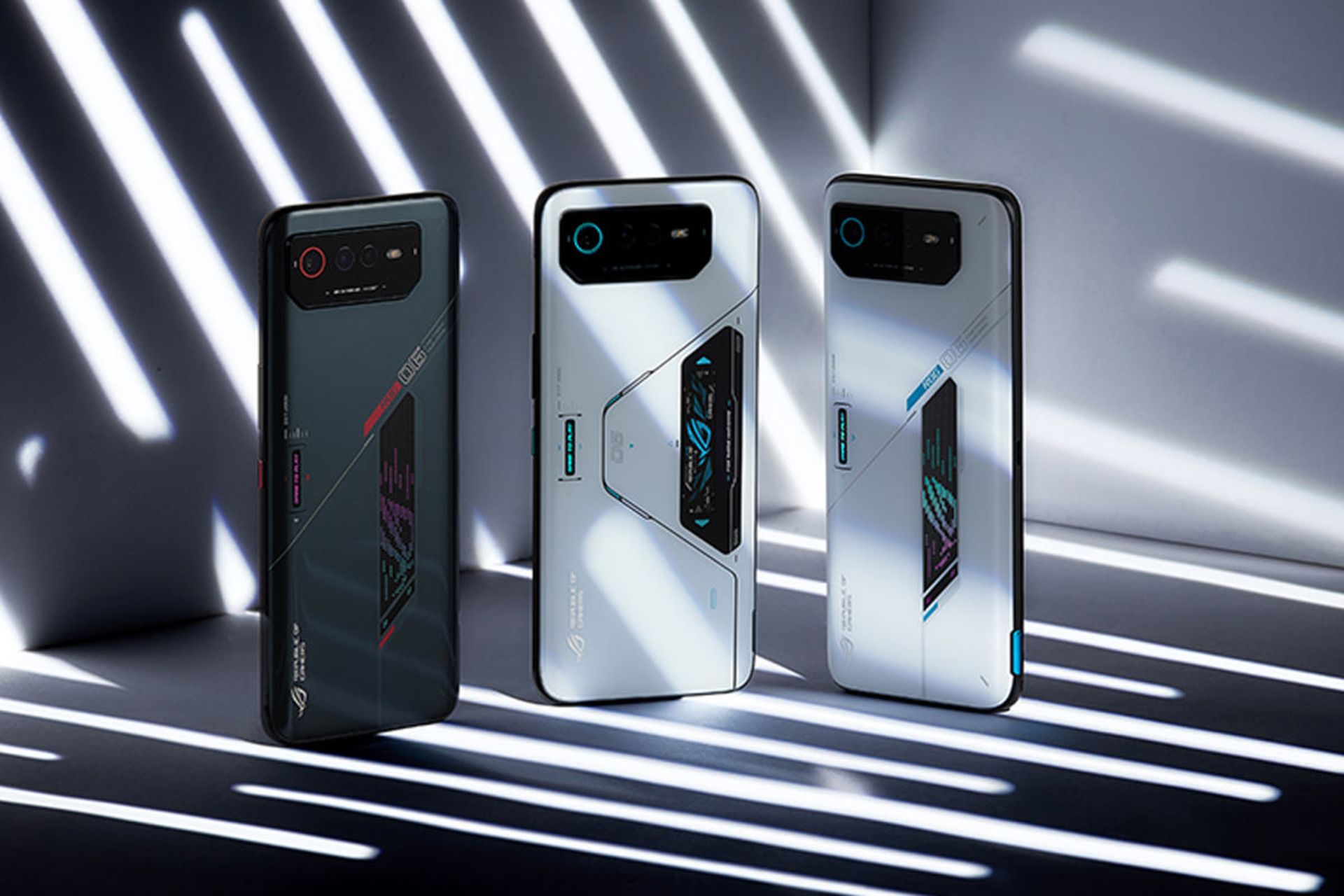 گوشی ایسوس راگ فون ۶ پرو / Asus ROG Phone 6 Pro از نمای پشت در دو رنگ