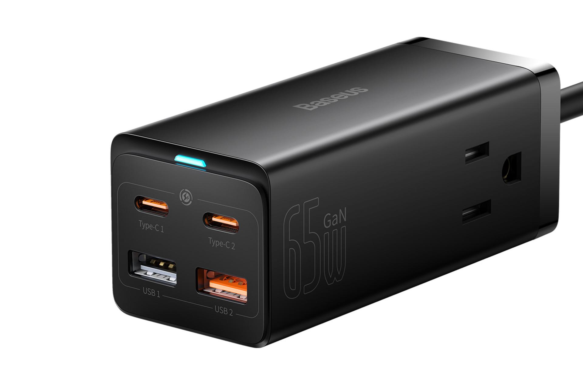 نمای جانبی شارژر باسئوس GaN3 Pro
